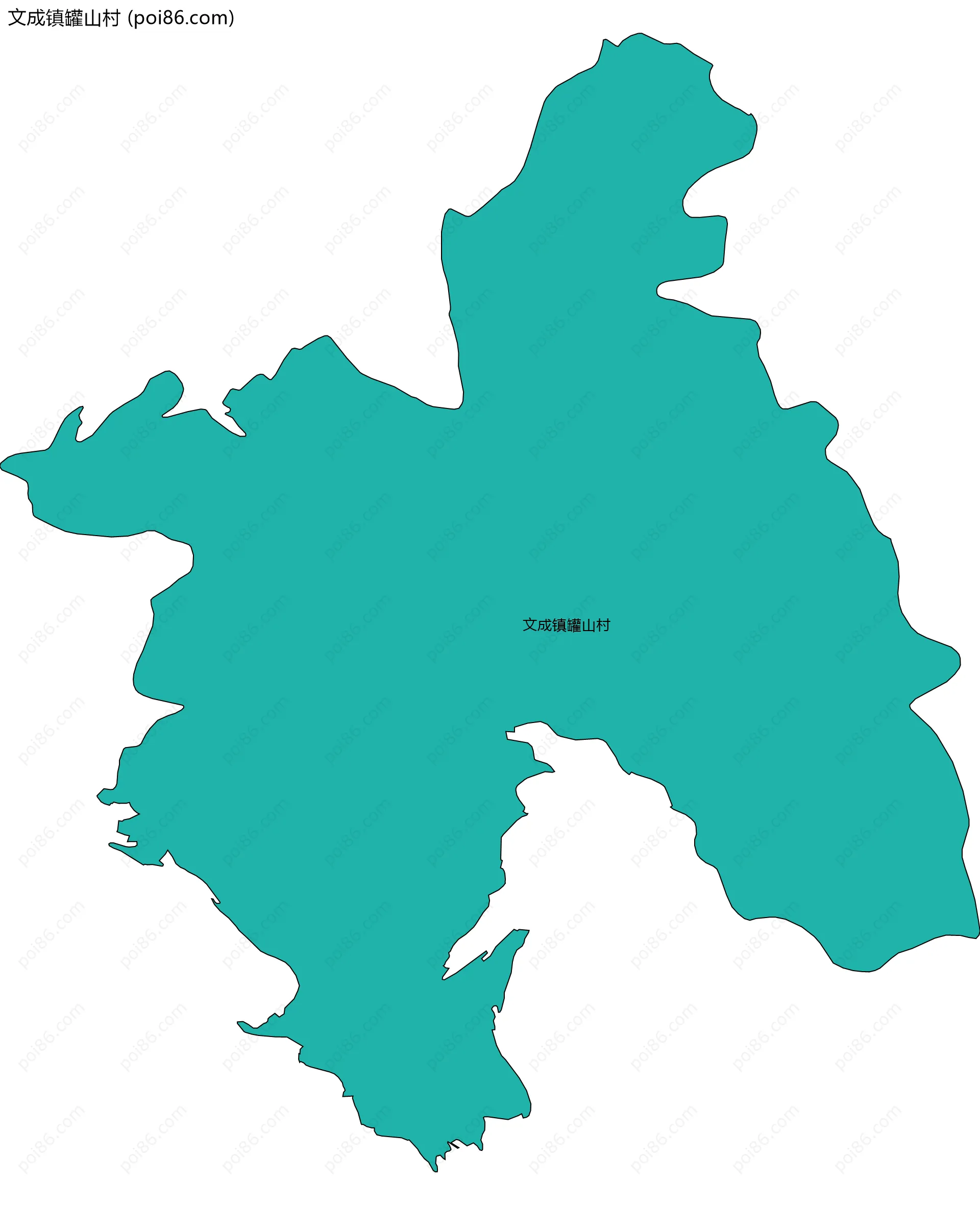 文成镇罐山村边界地图