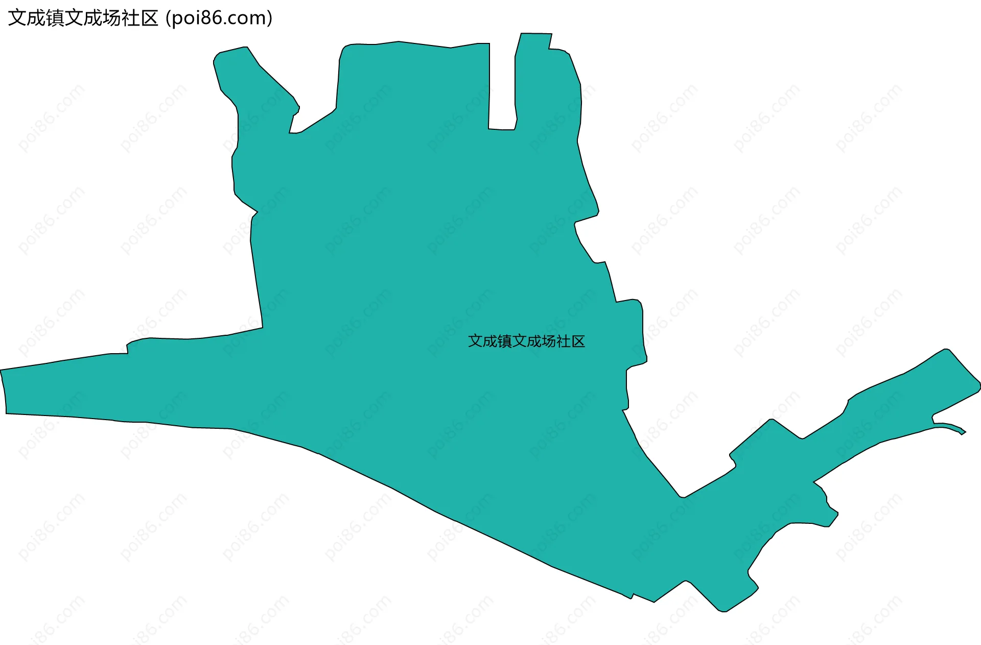 文成镇文成场社区边界地图