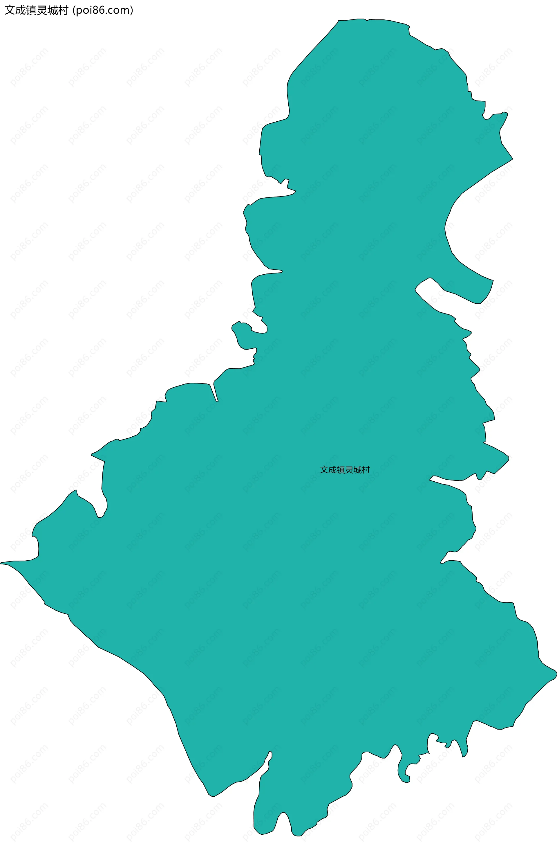 文成镇灵城村边界地图