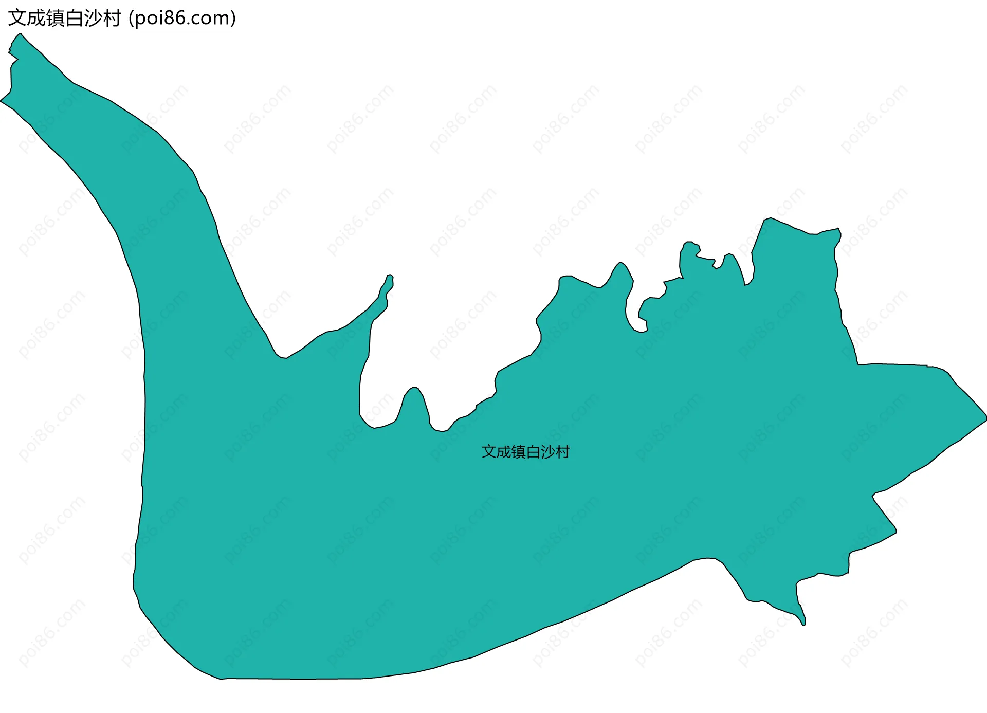 文成镇白沙村边界地图