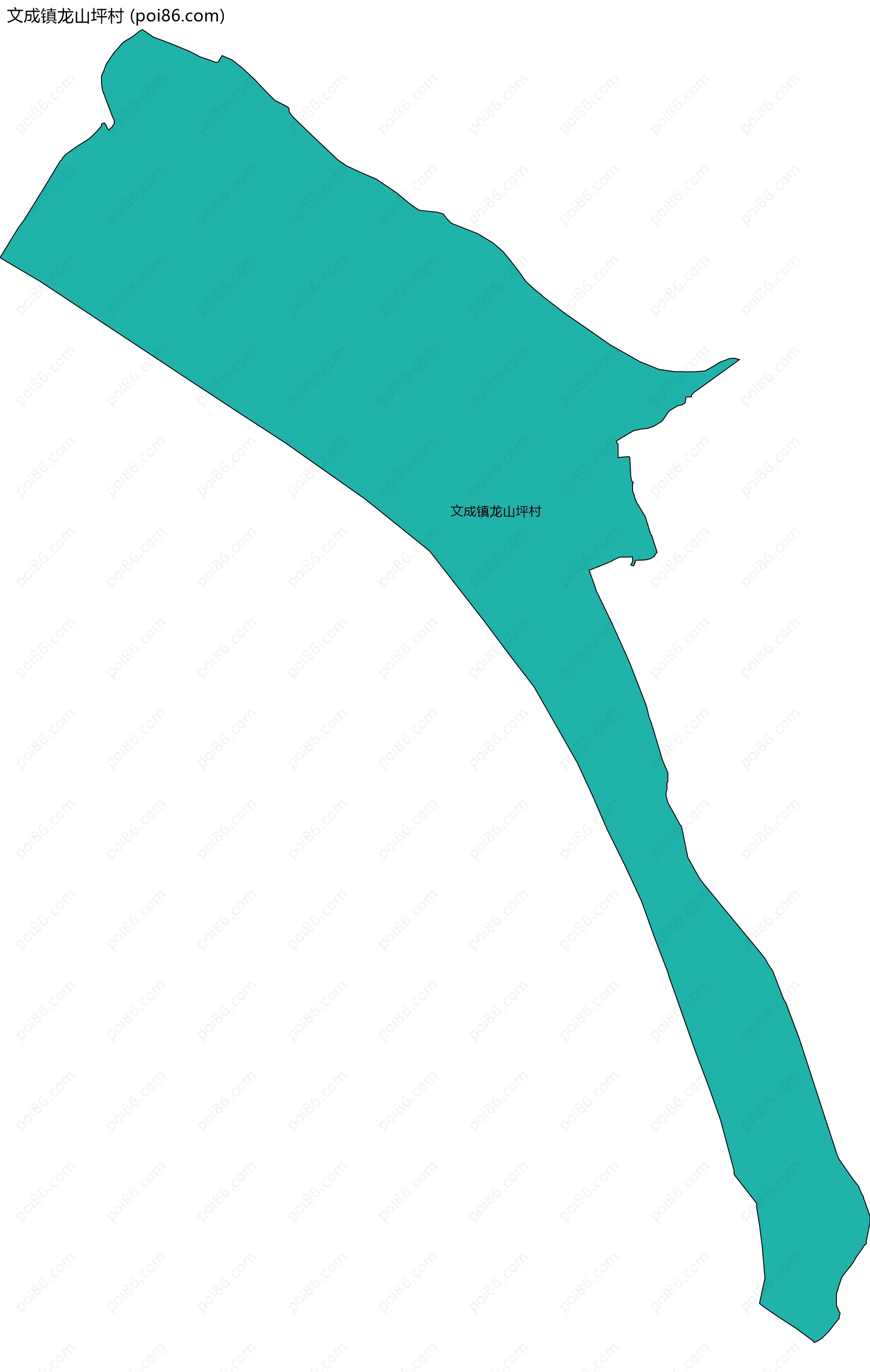 文成镇龙山坪村边界地图