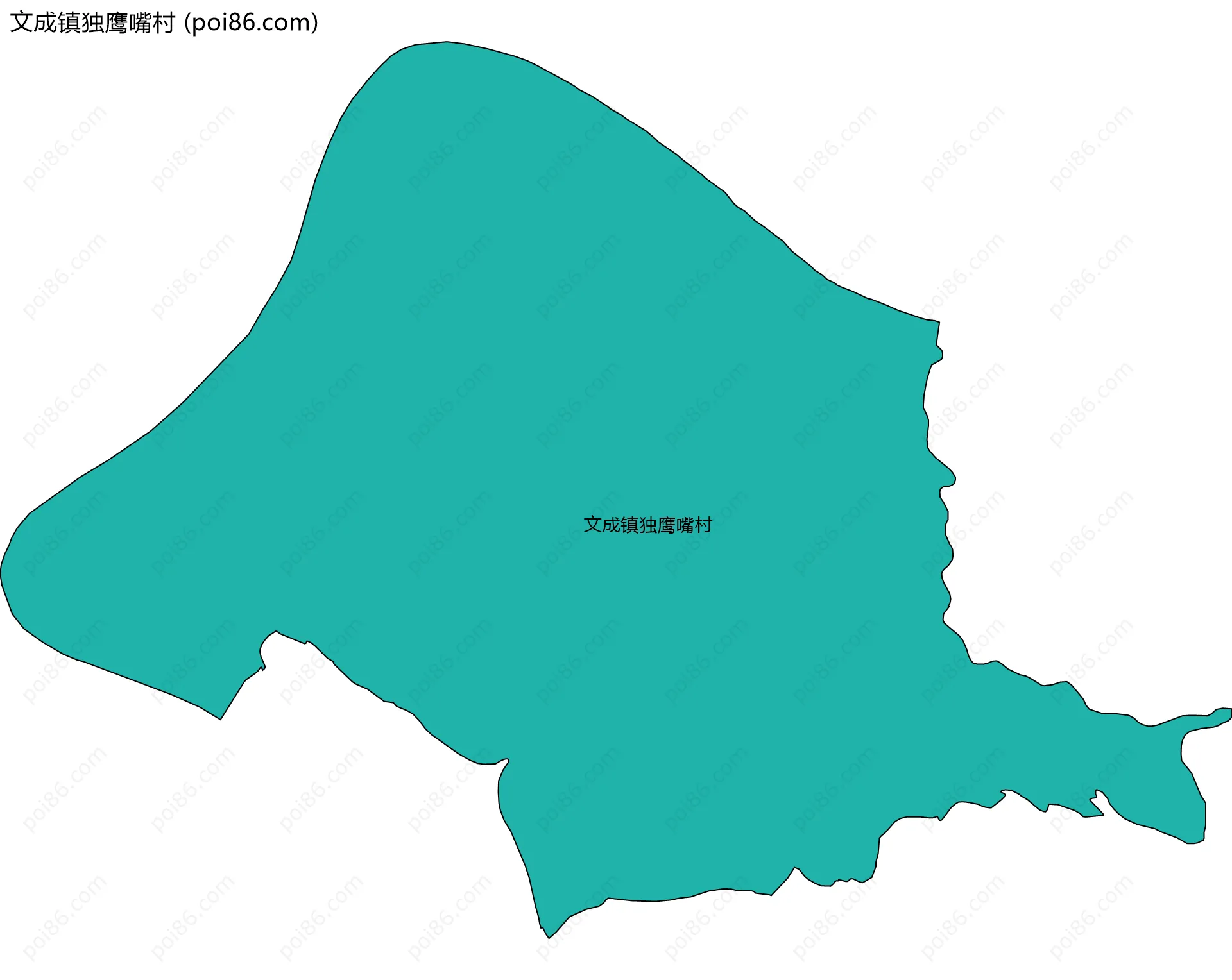 文成镇独鹰嘴村边界地图