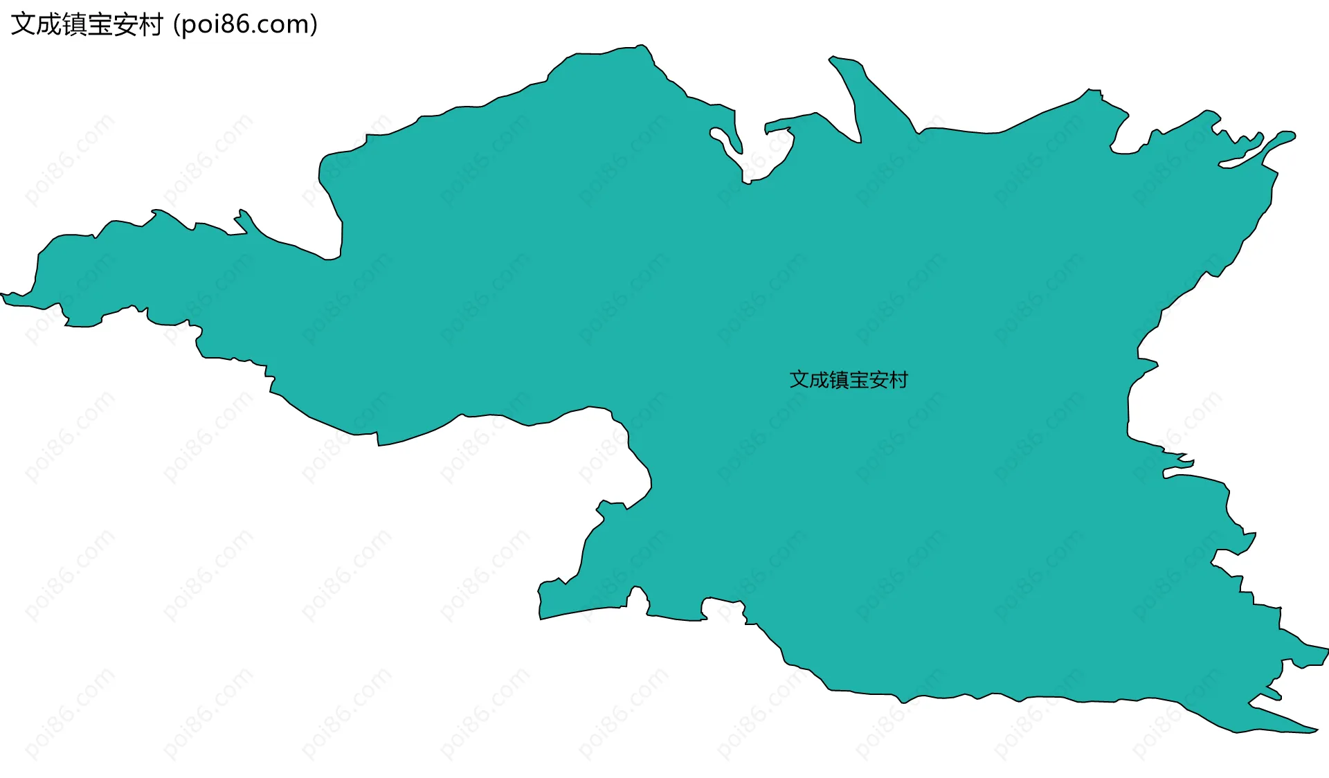 文成镇宝安村边界地图