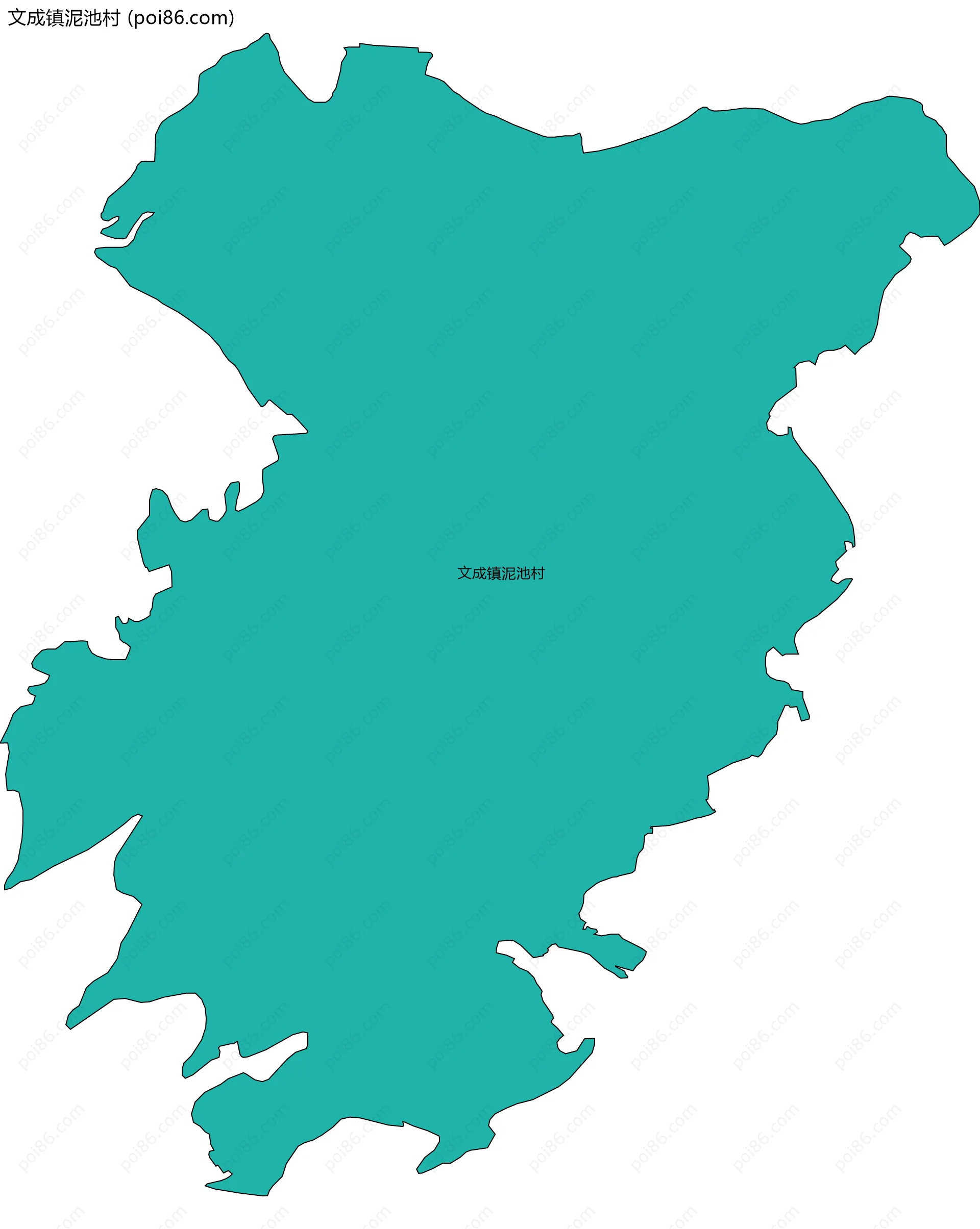 文成镇泥池村边界地图