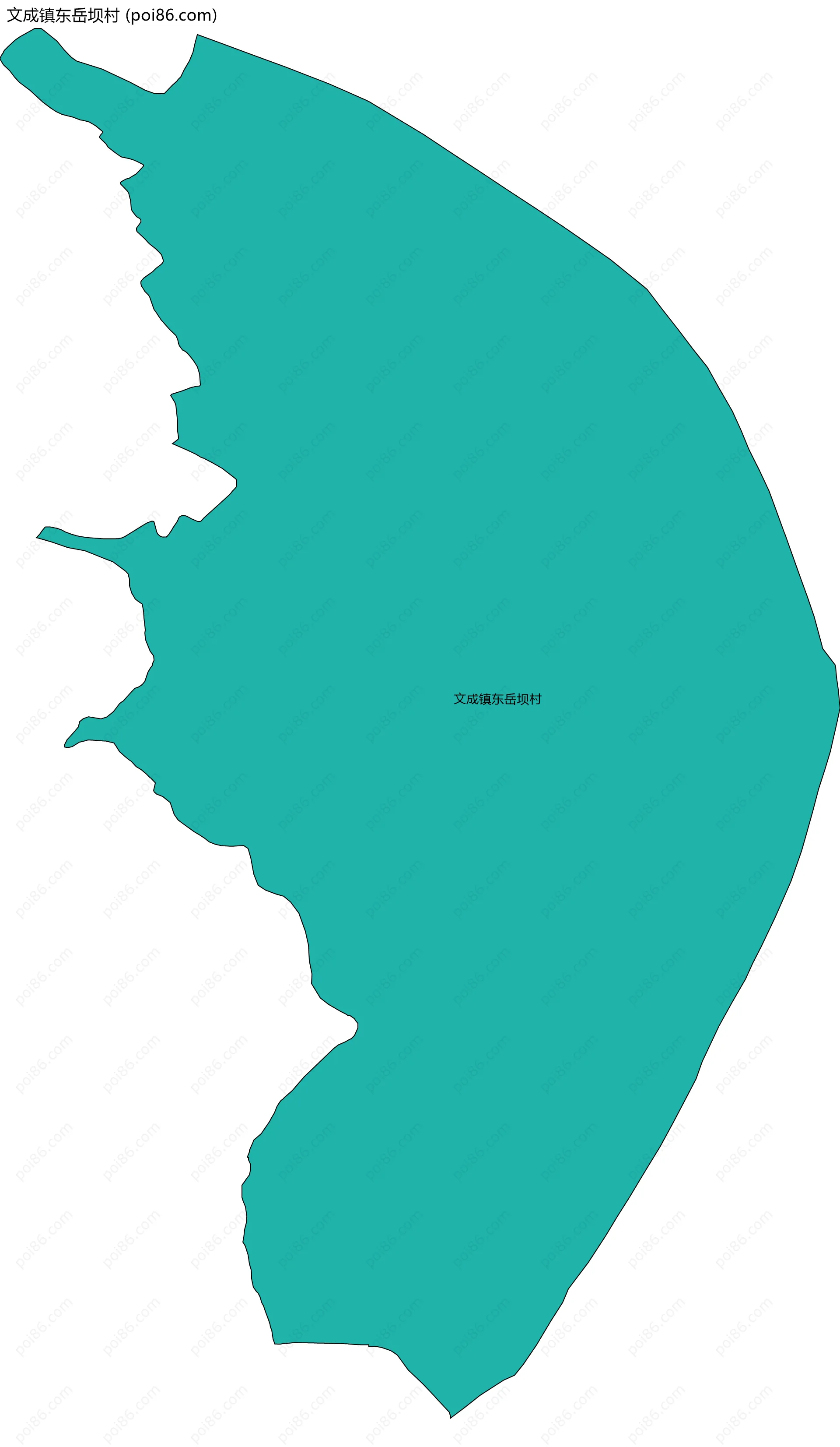 文成镇东岳坝村边界地图