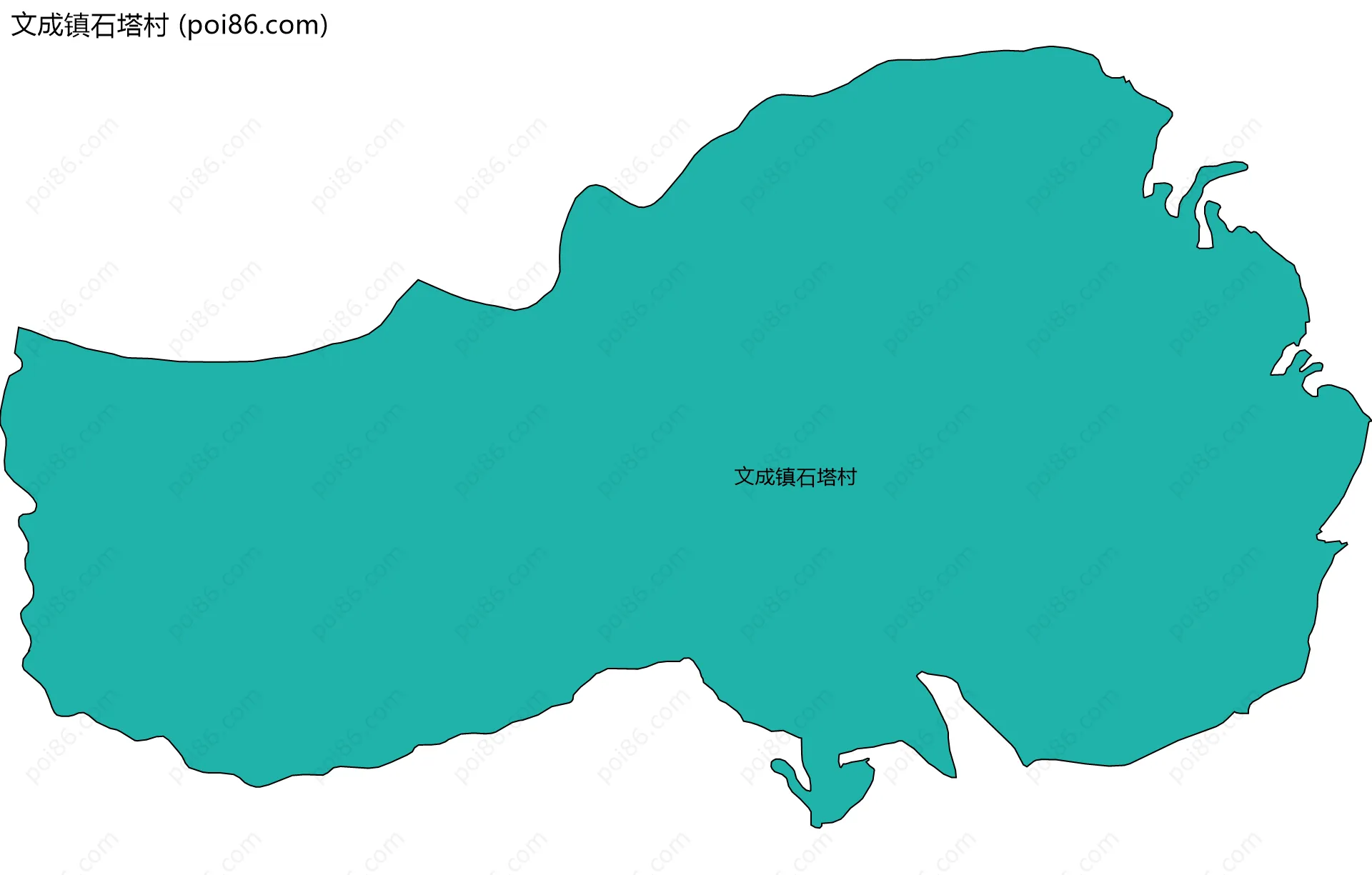 文成镇石塔村边界地图