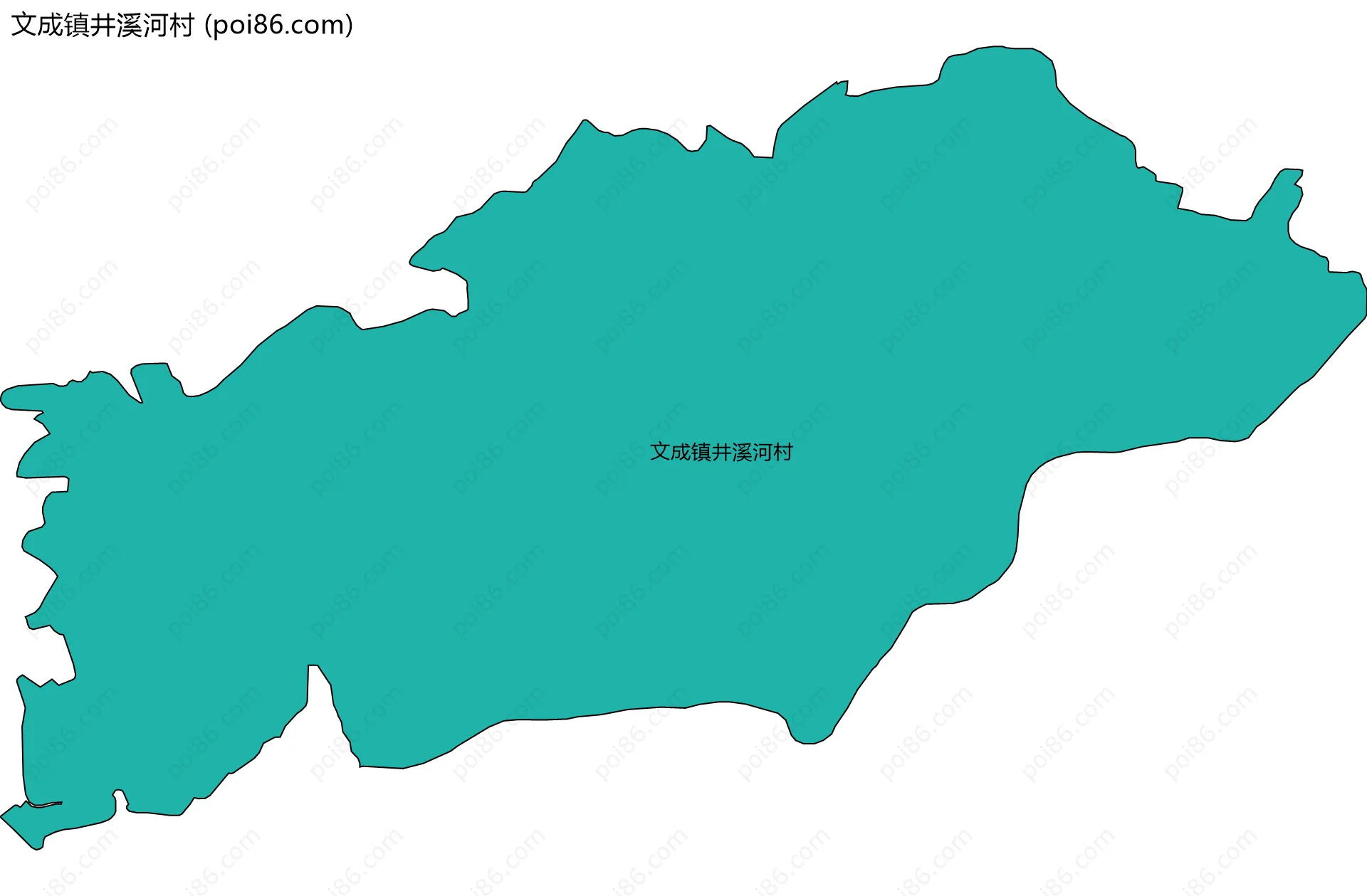 文成镇井溪河村边界地图