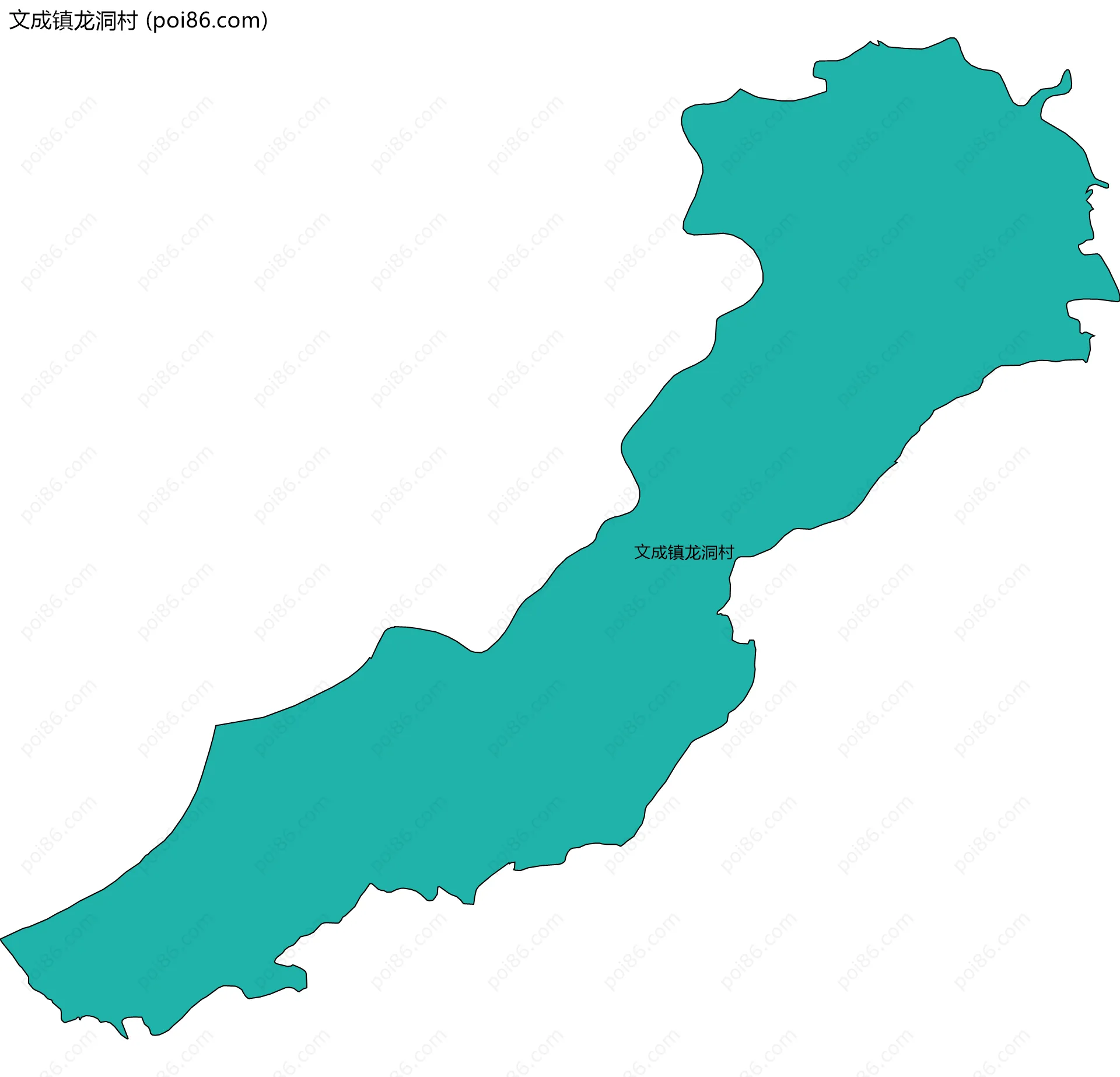 文成镇龙洞村边界地图