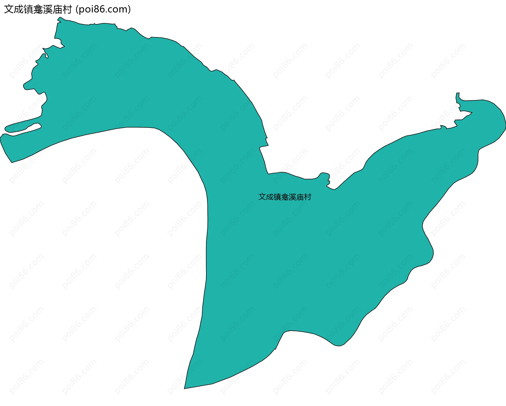 文成镇龛溪庙村边界地图