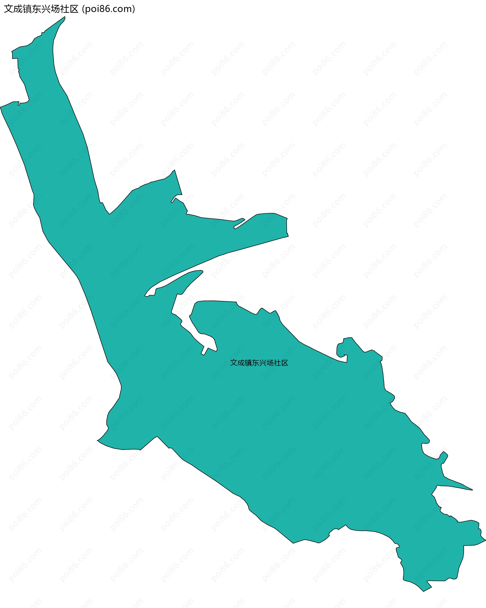 文成镇东兴场社区边界地图