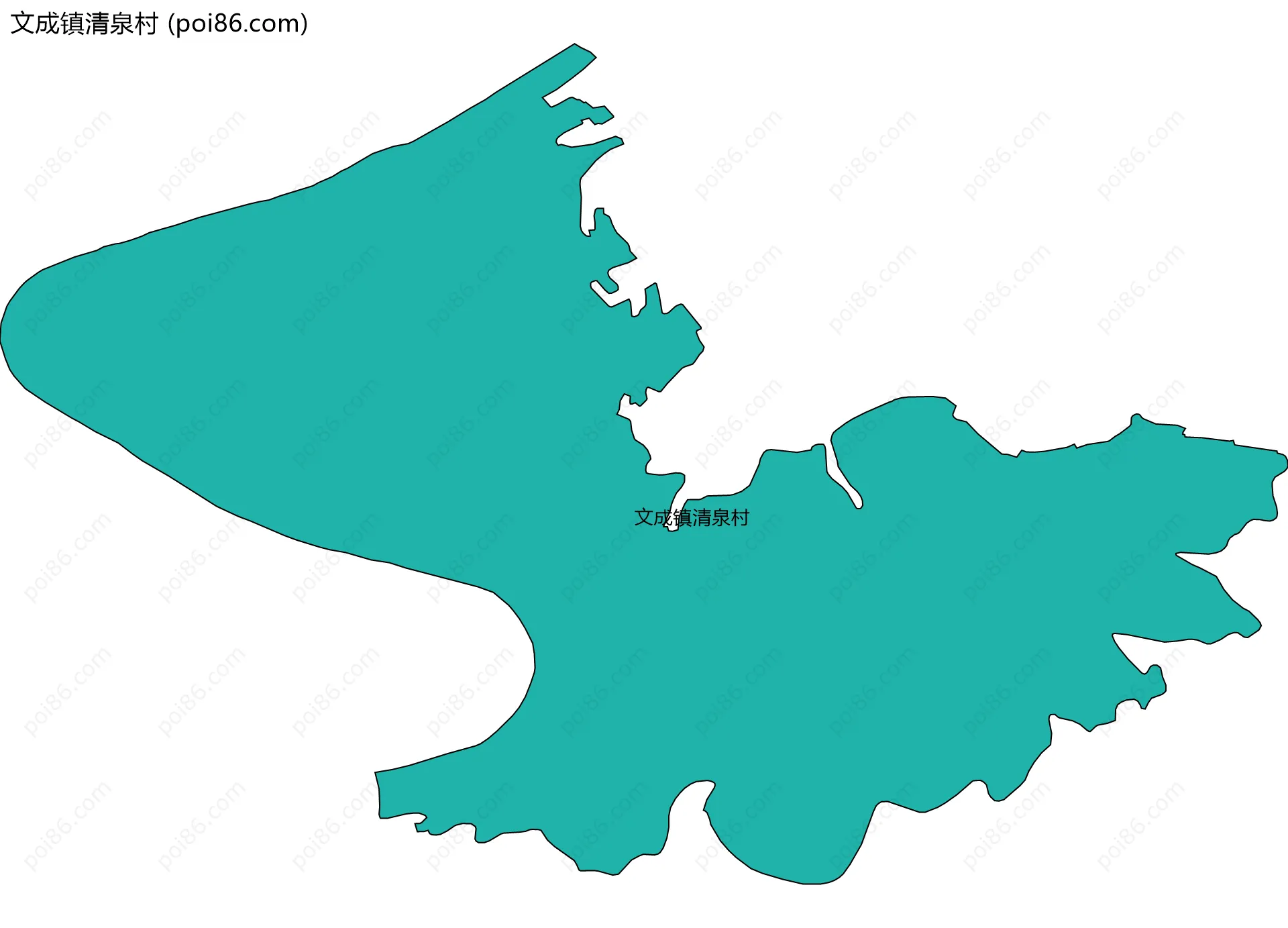 文成镇清泉村边界地图