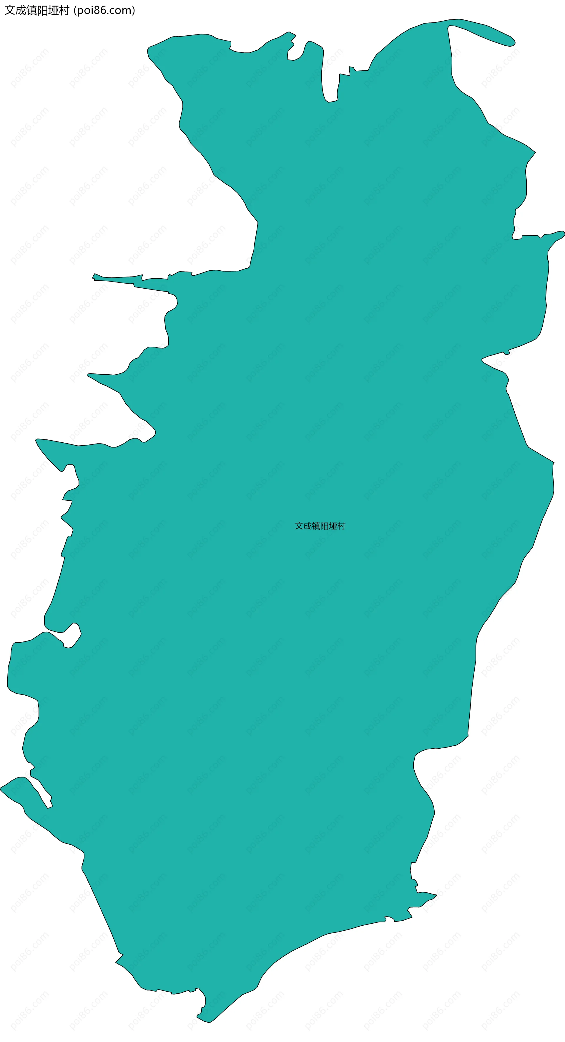 文成镇阳垭村边界地图