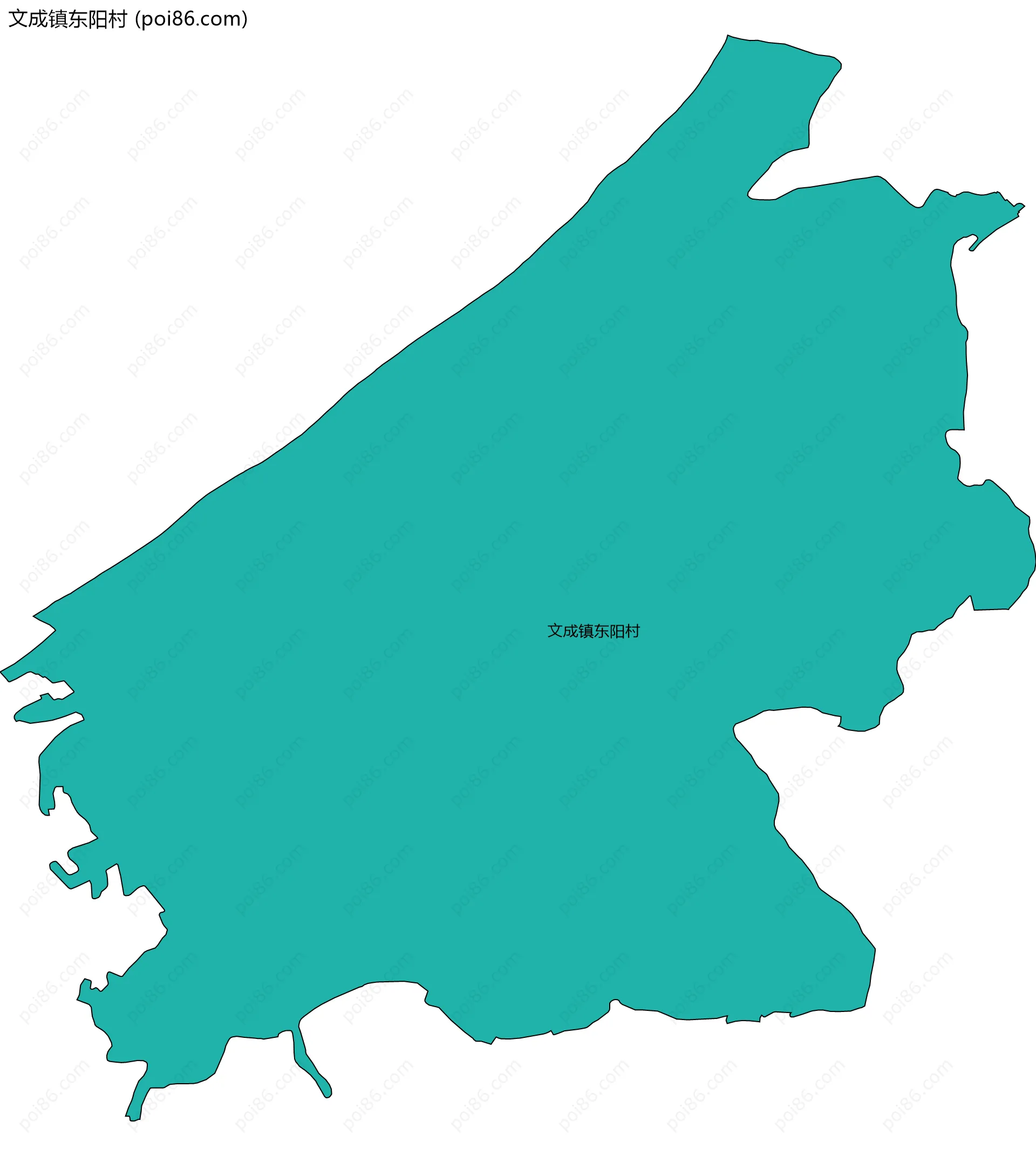 文成镇东阳村边界地图