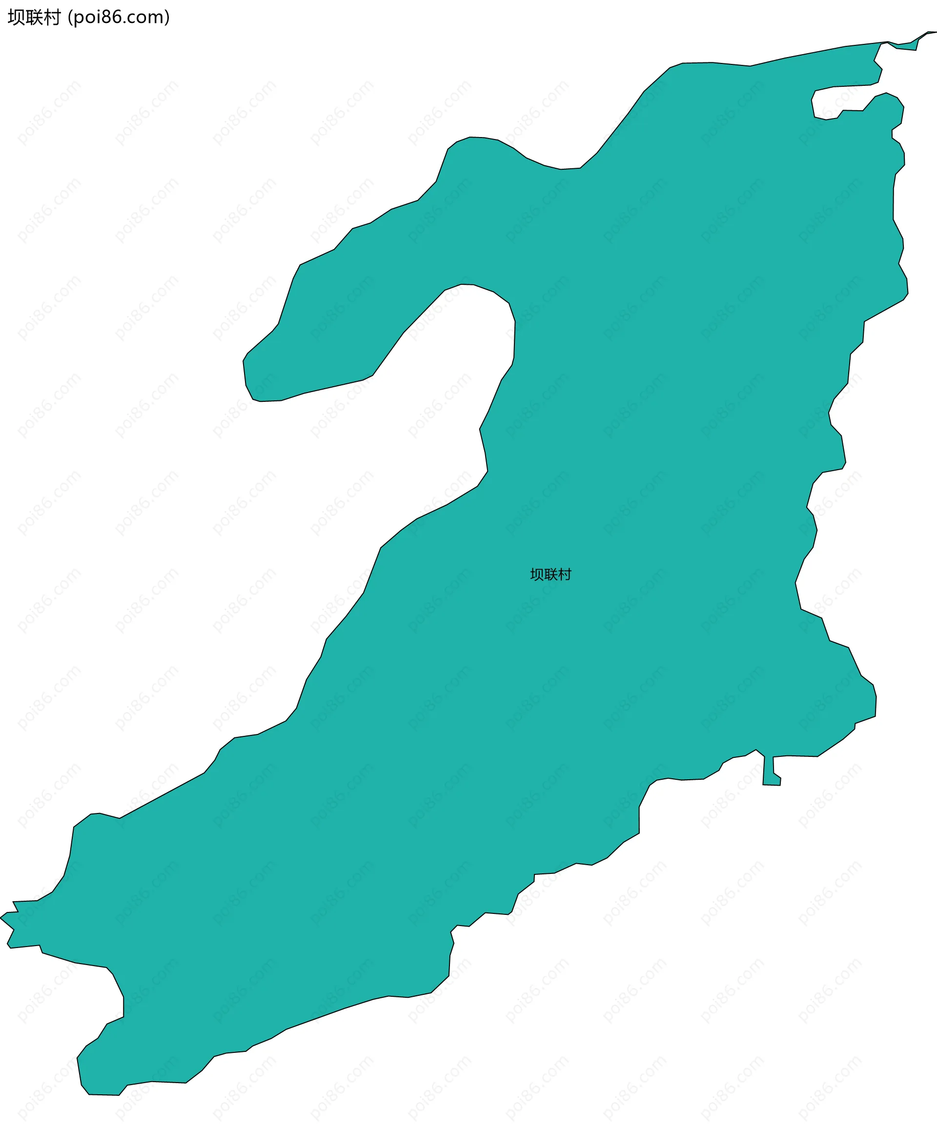坝联村边界地图