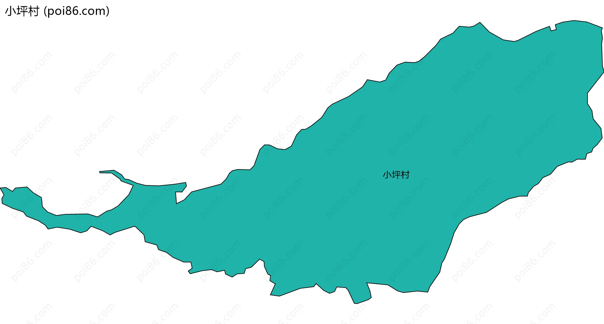 小坪村边界地图