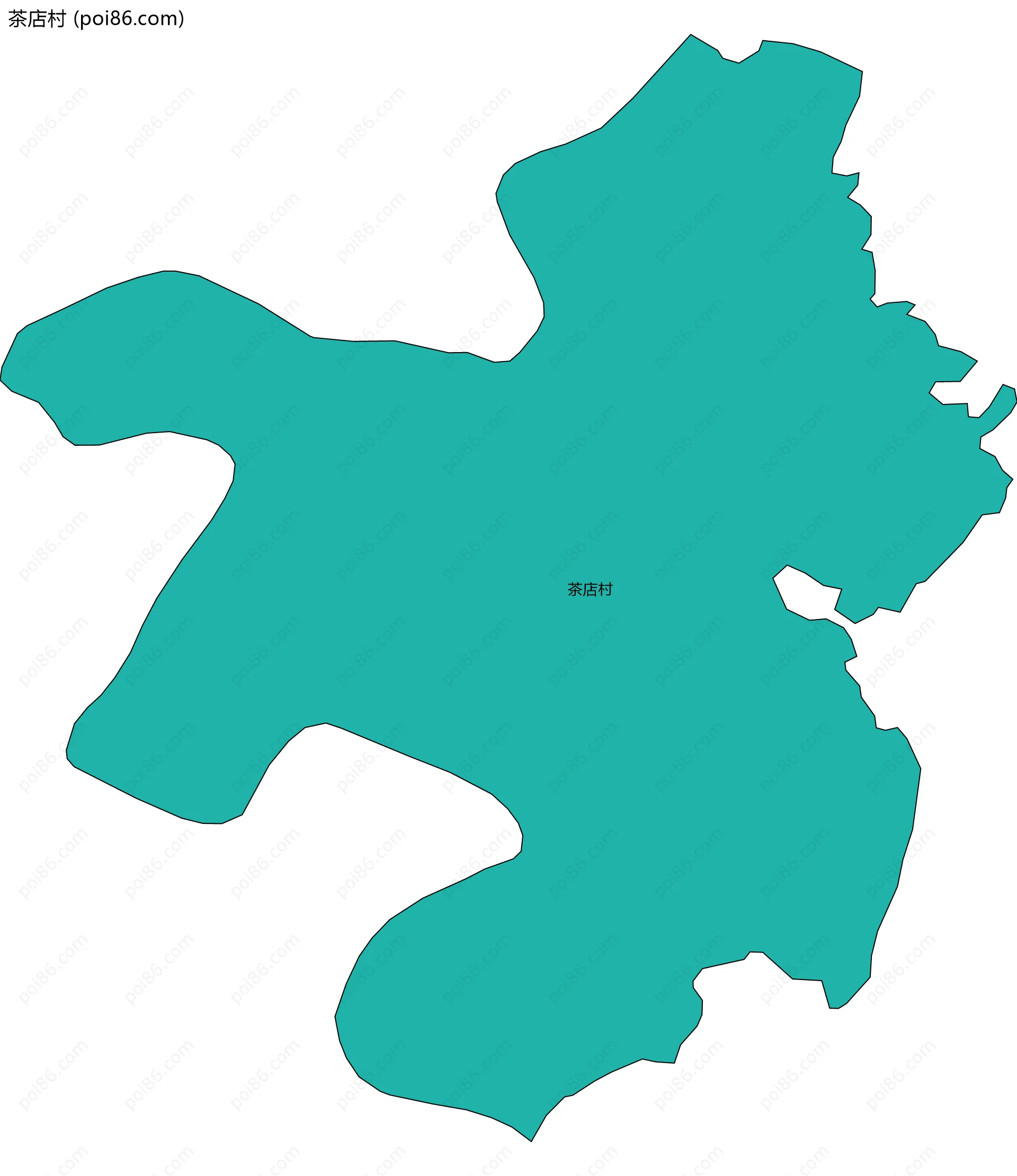 茶店村边界地图