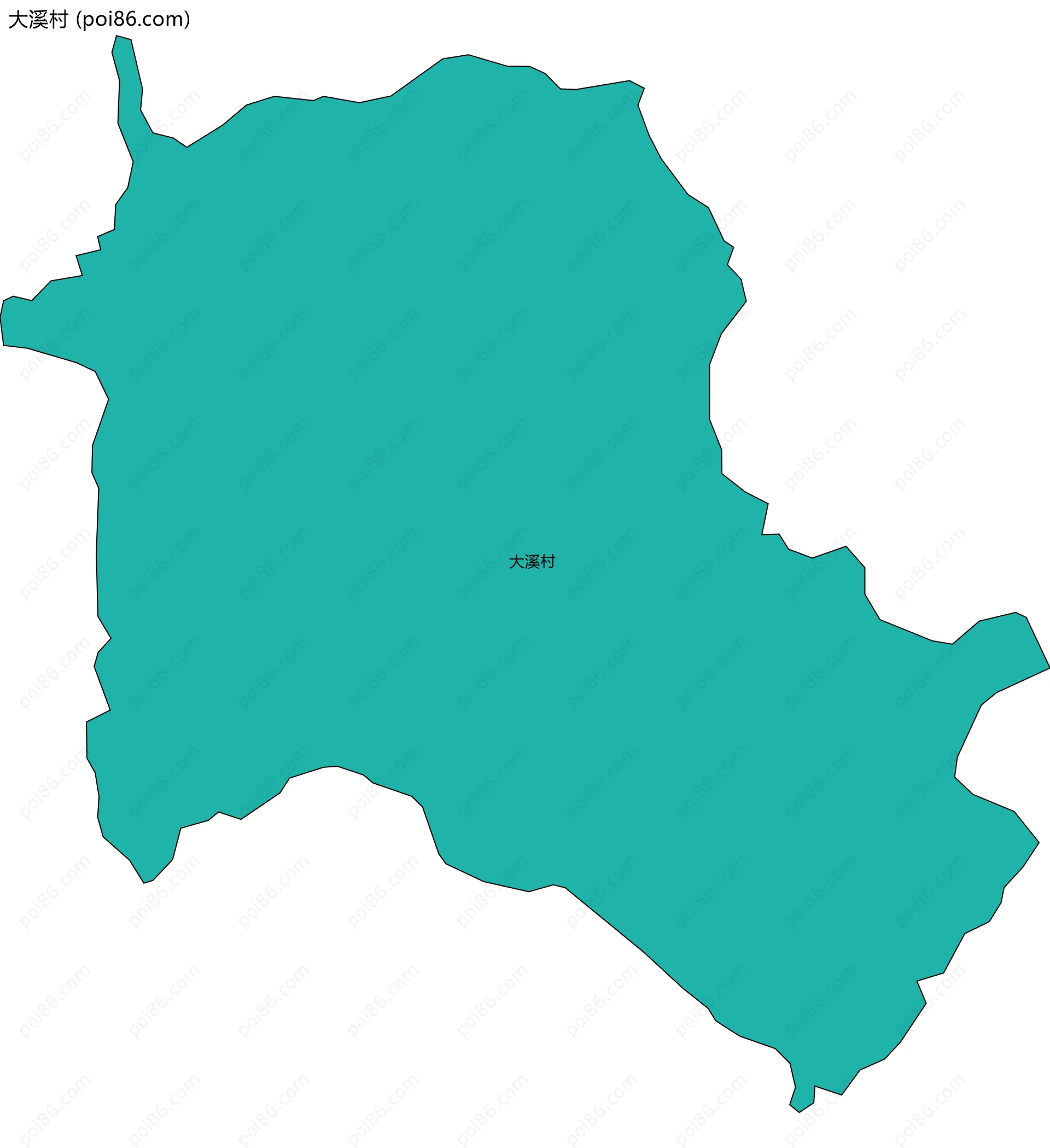 大溪村边界地图