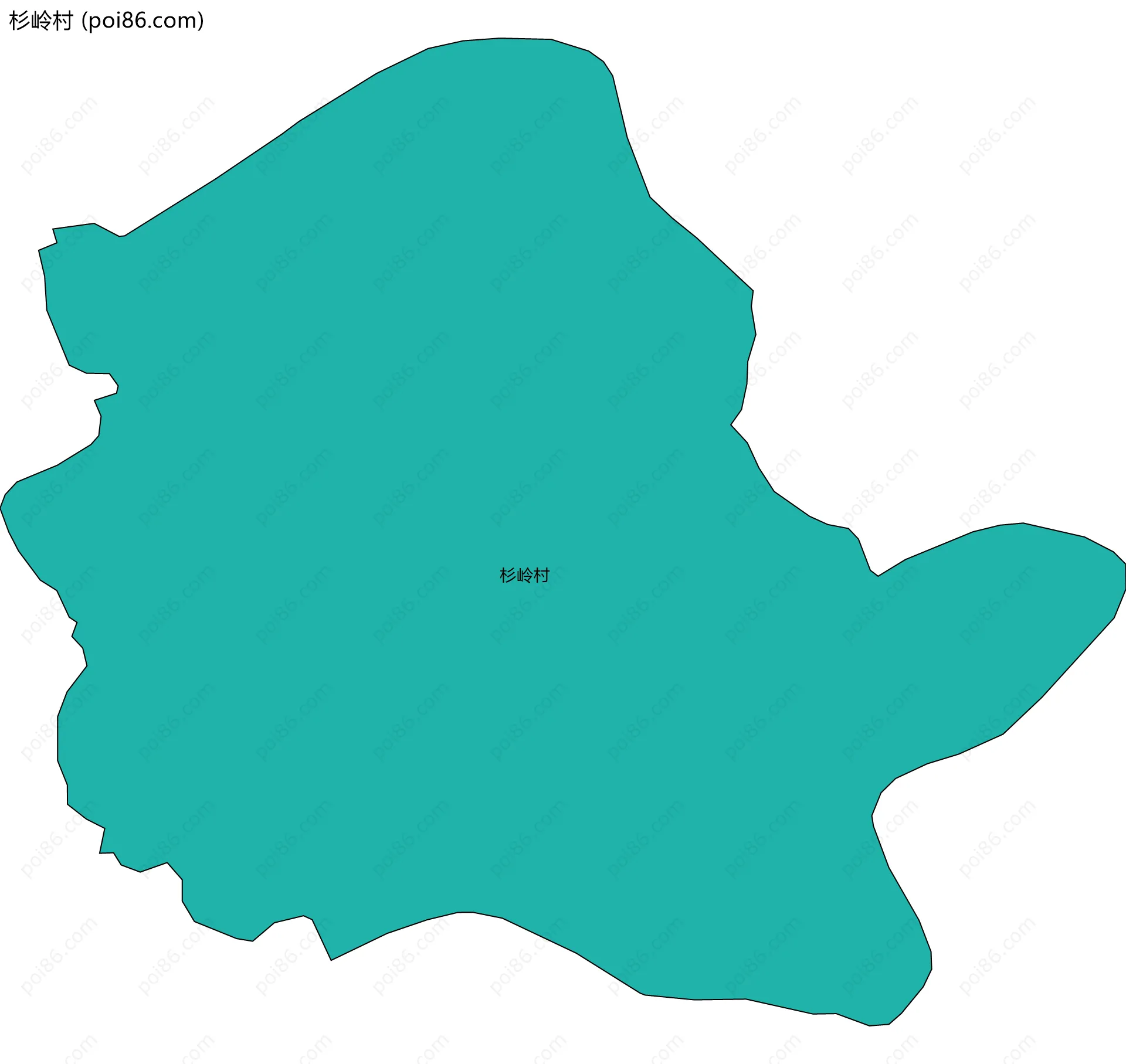 杉岭村边界地图