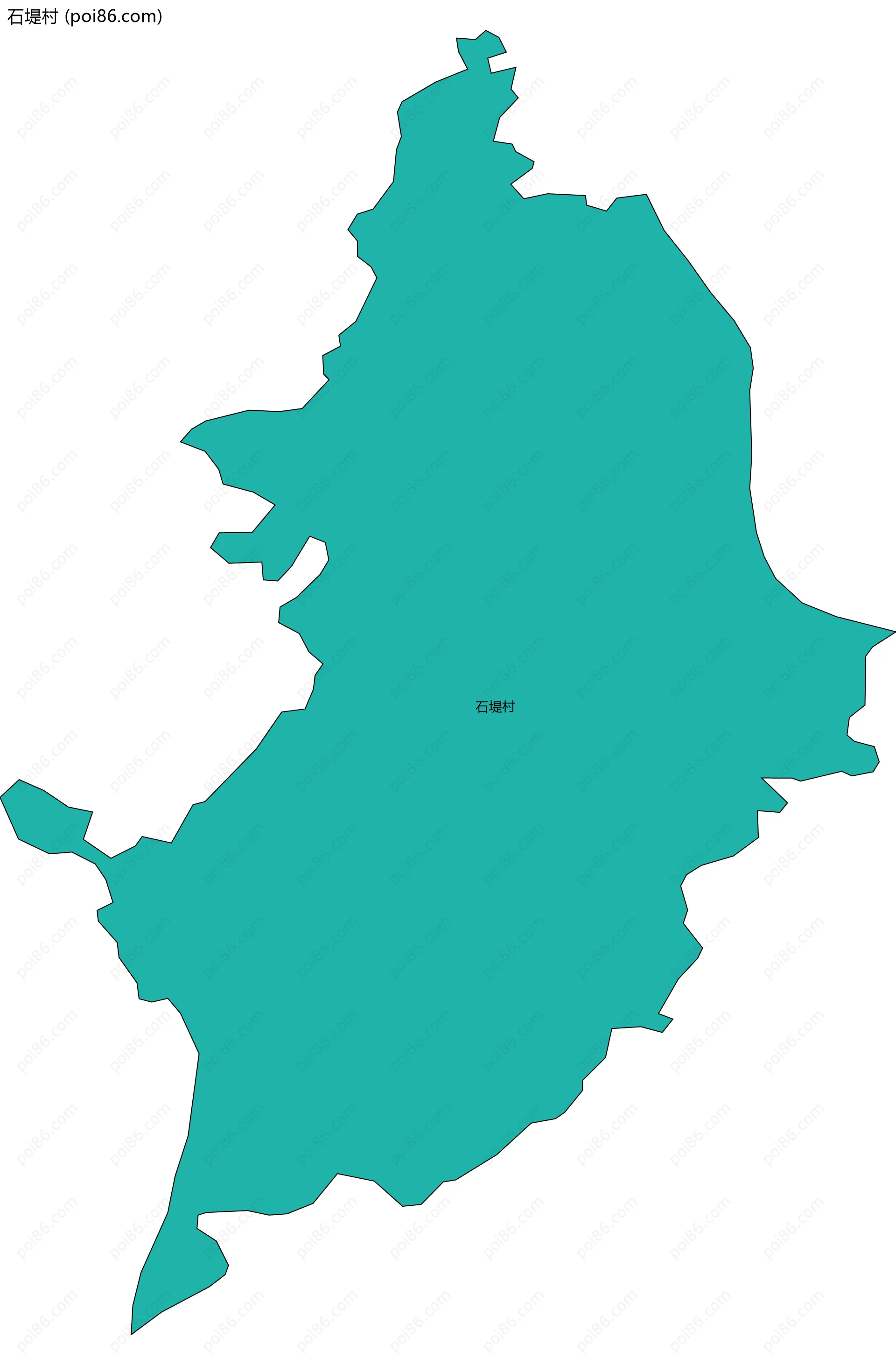 石堤村边界地图