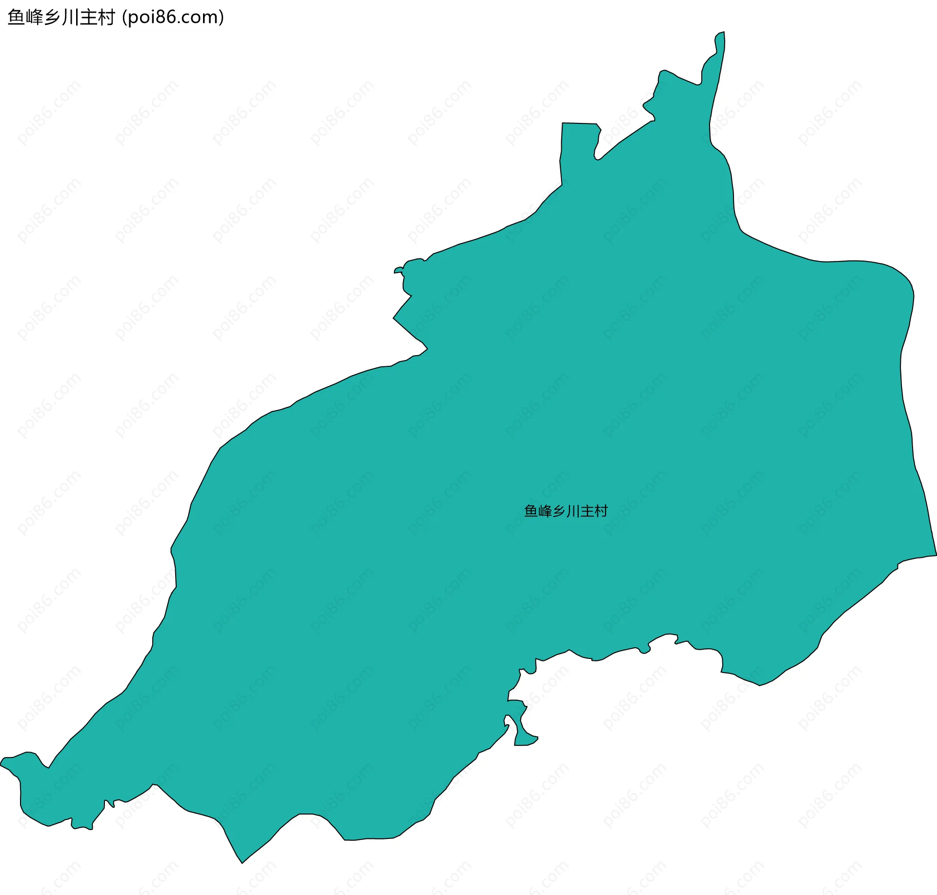 鱼峰乡川主村边界地图