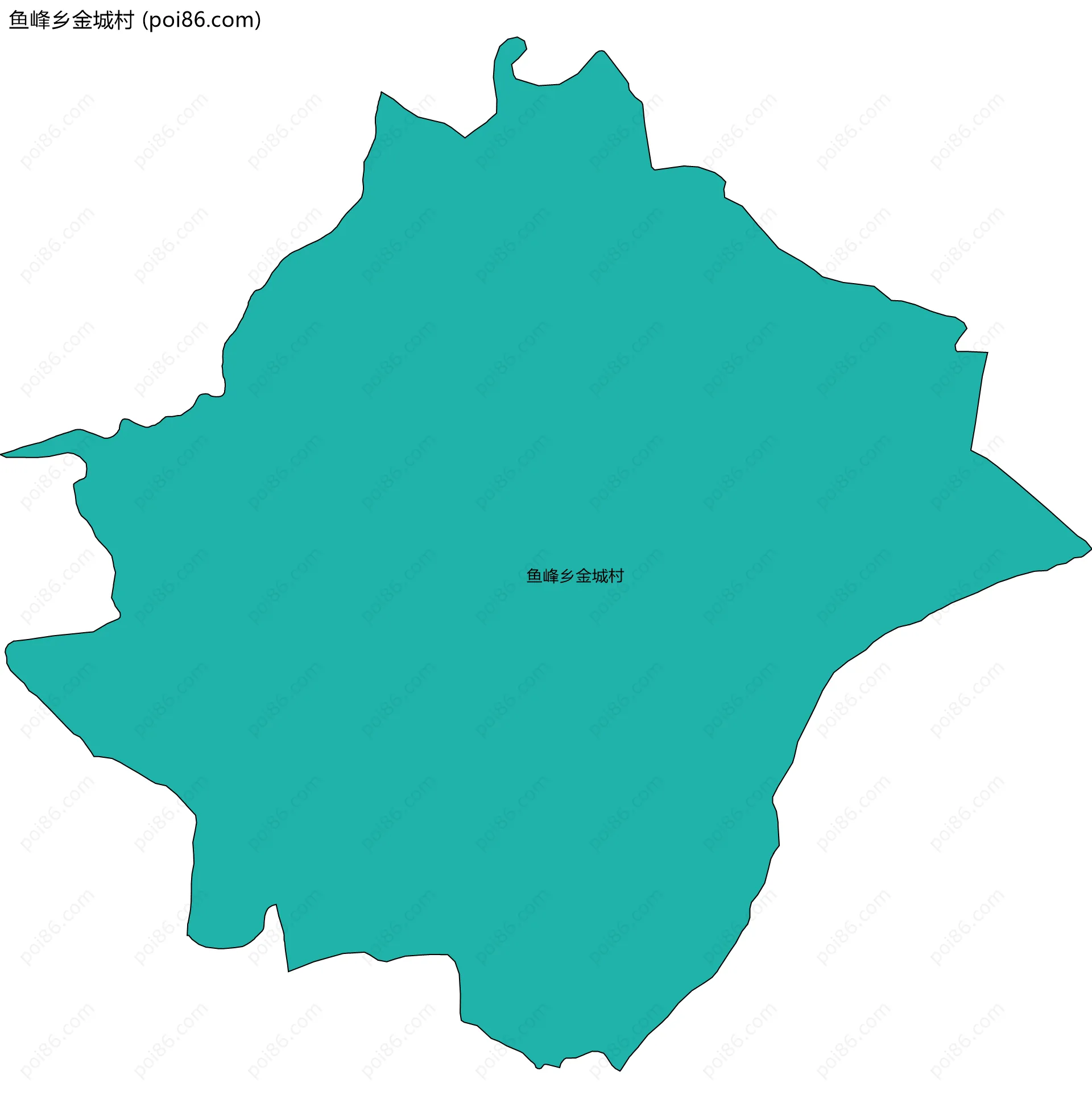 鱼峰乡金城村边界地图