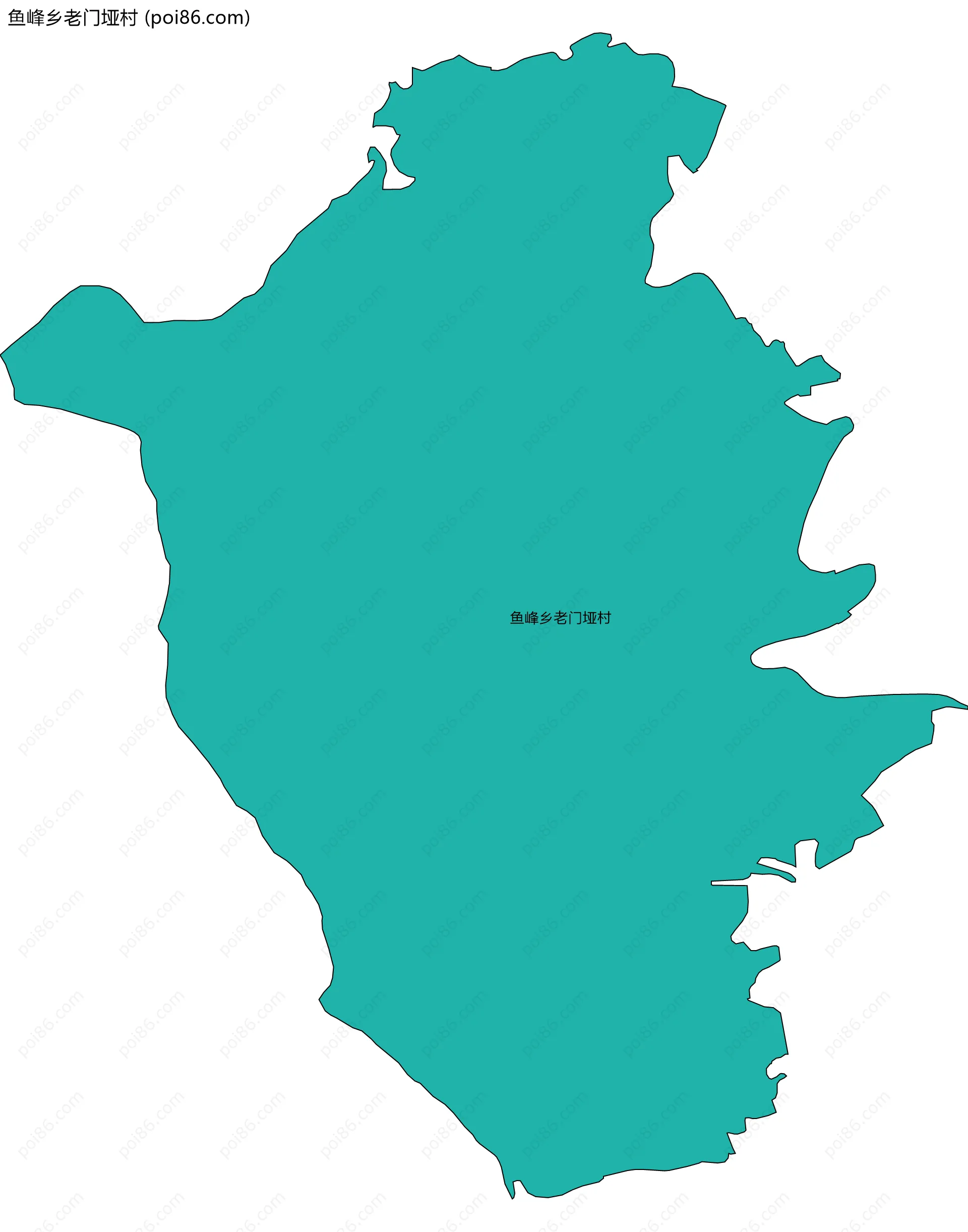 鱼峰乡老门垭村边界地图