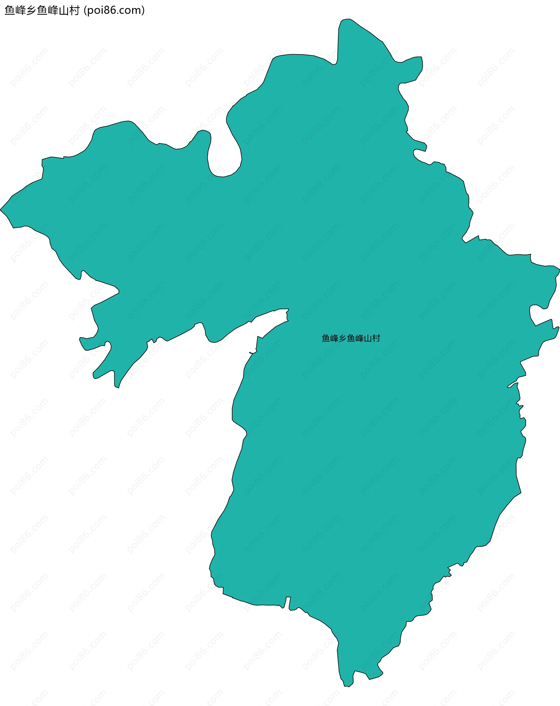 鱼峰乡鱼峰山村边界地图