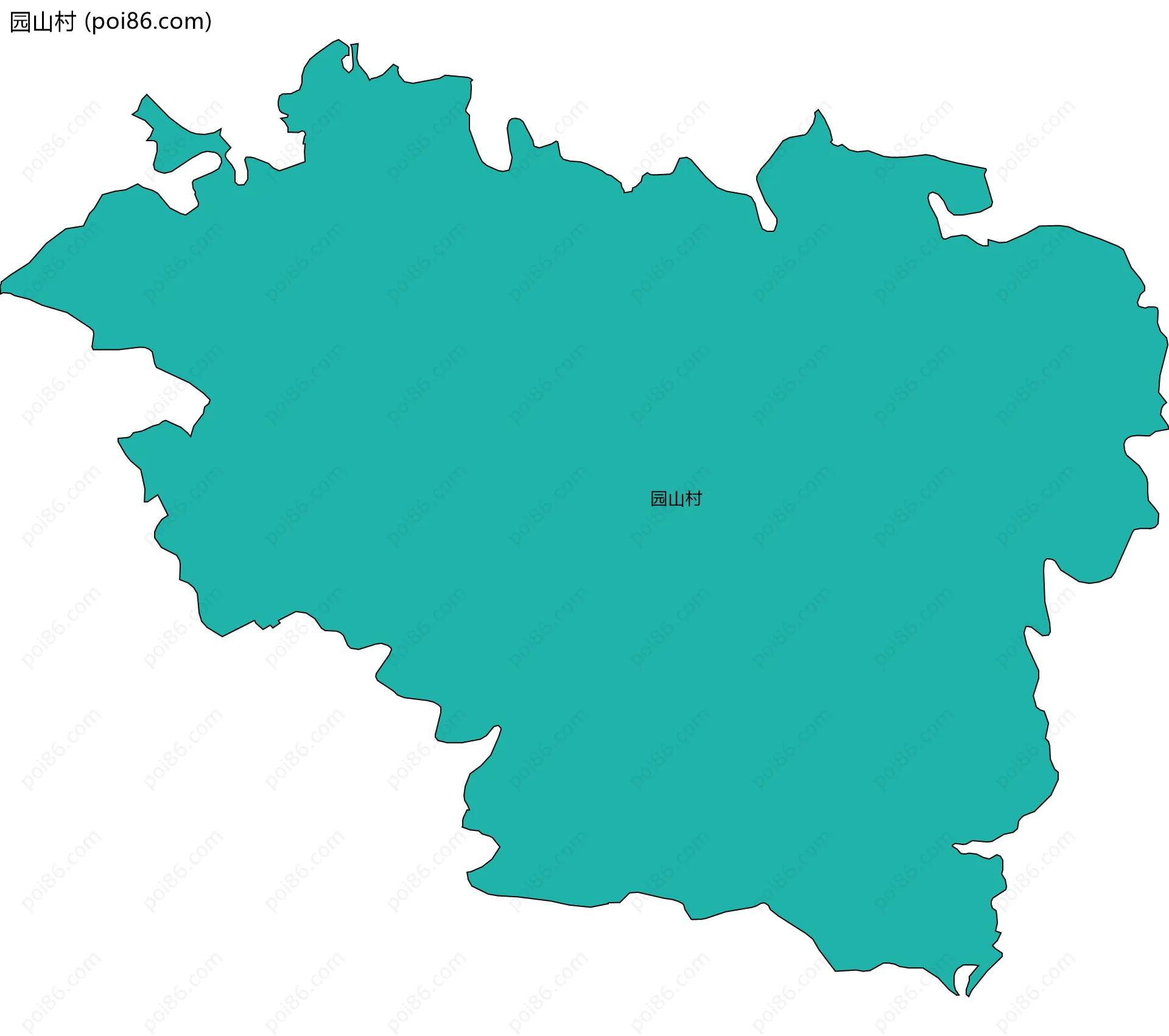 园山村边界地图