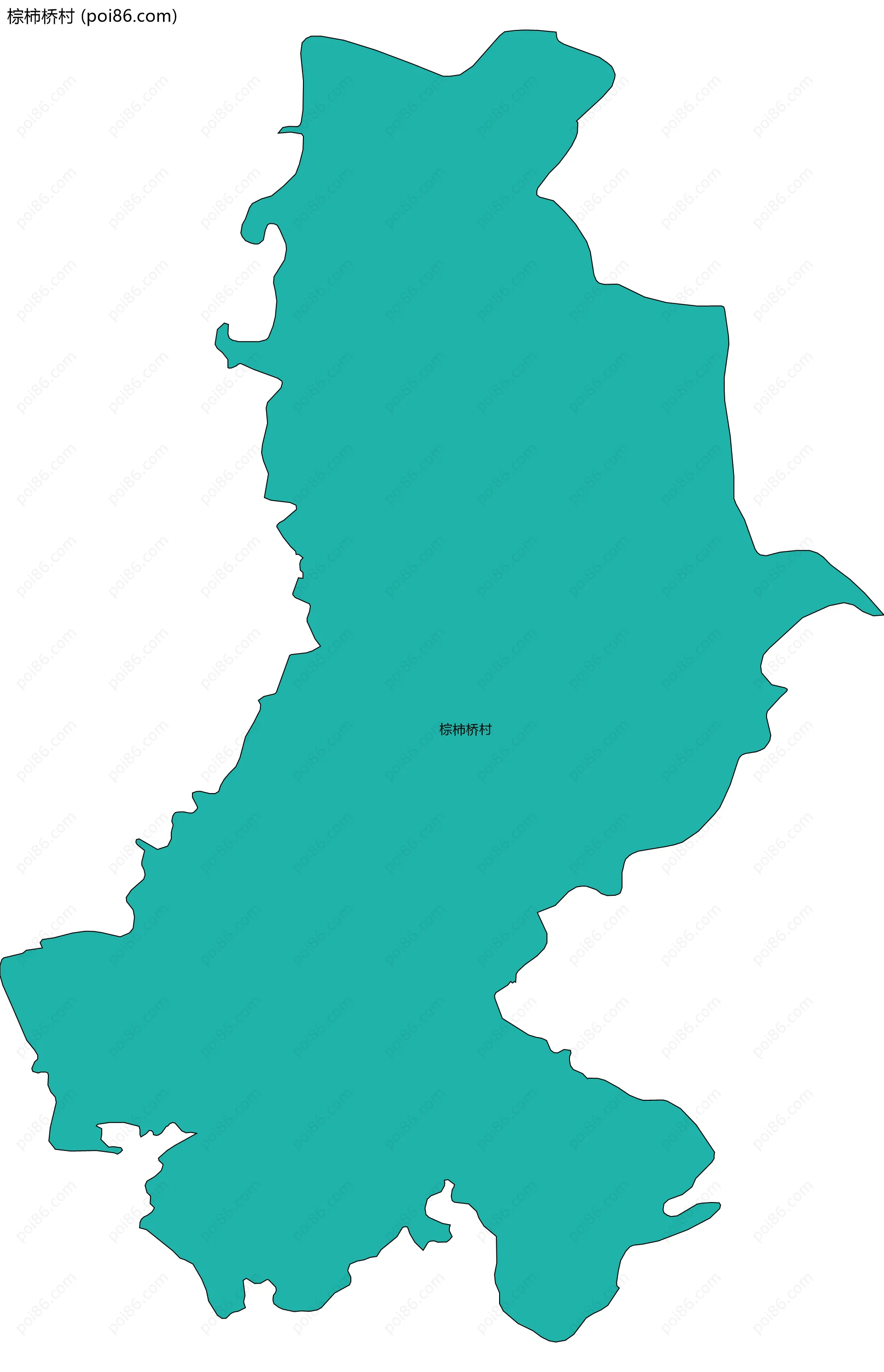 棕柿桥村边界地图