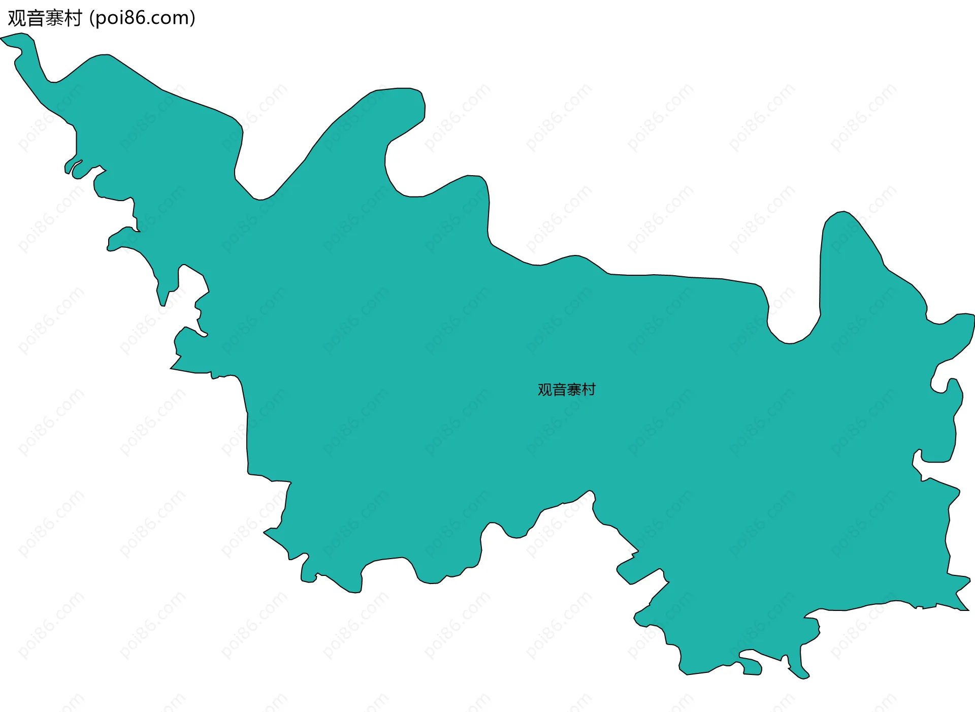 观音寨村边界地图