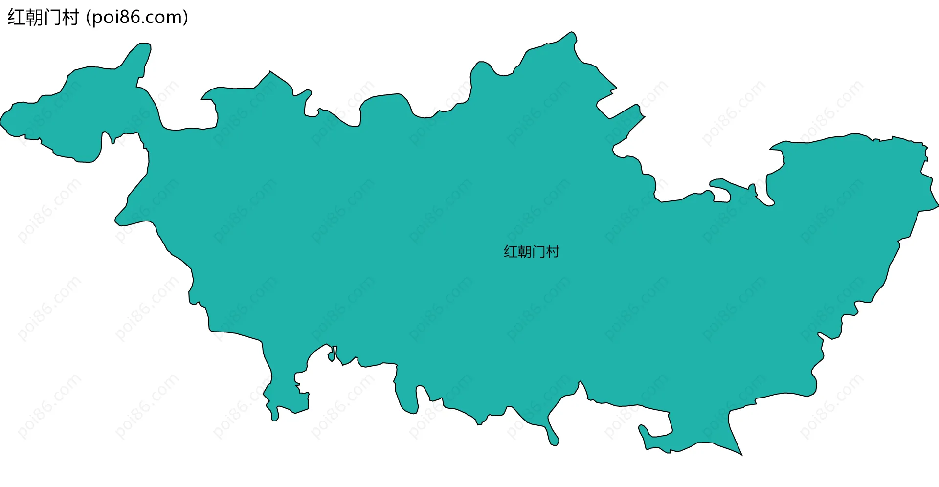 红朝门村边界地图
