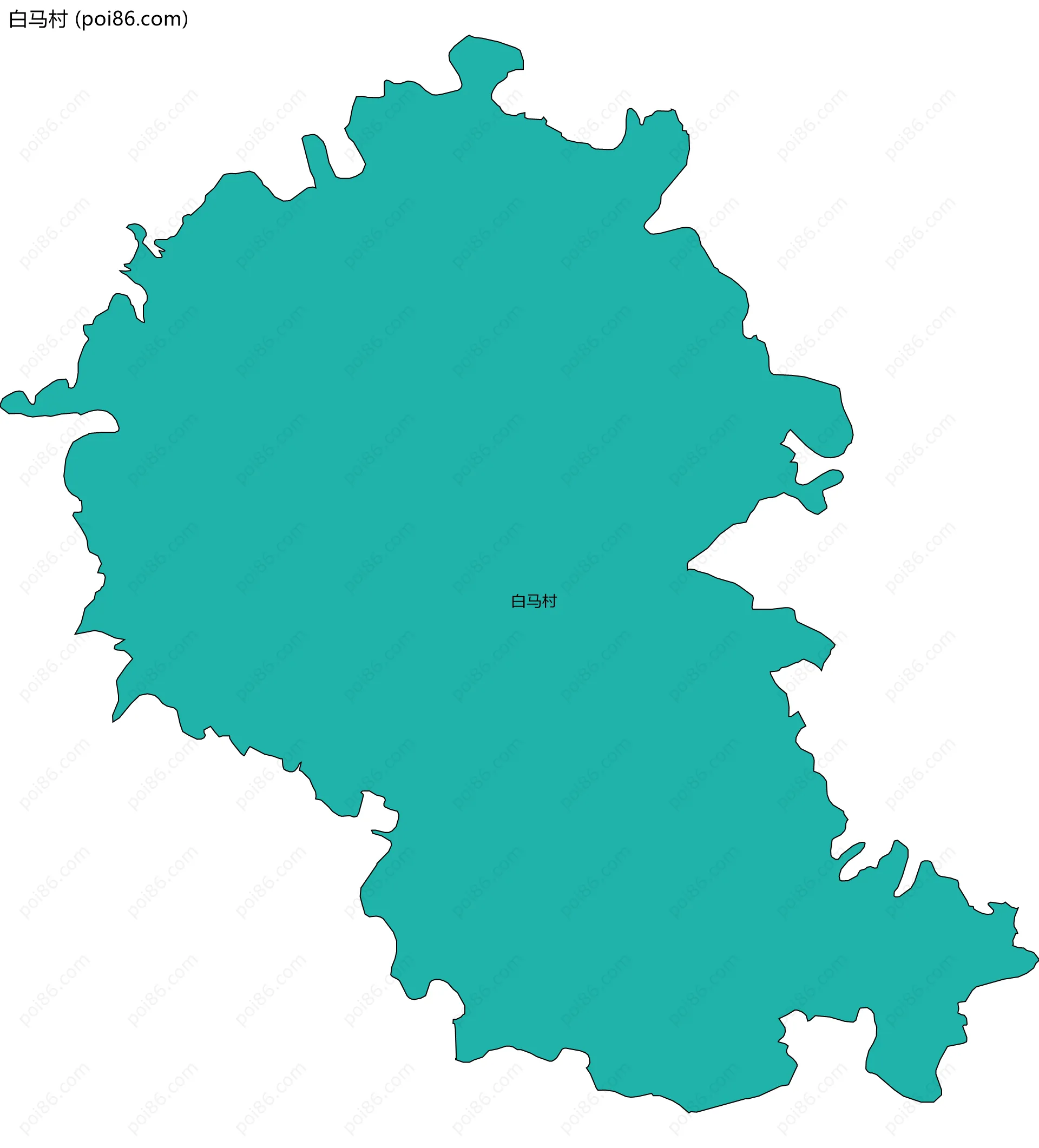 白马村边界地图