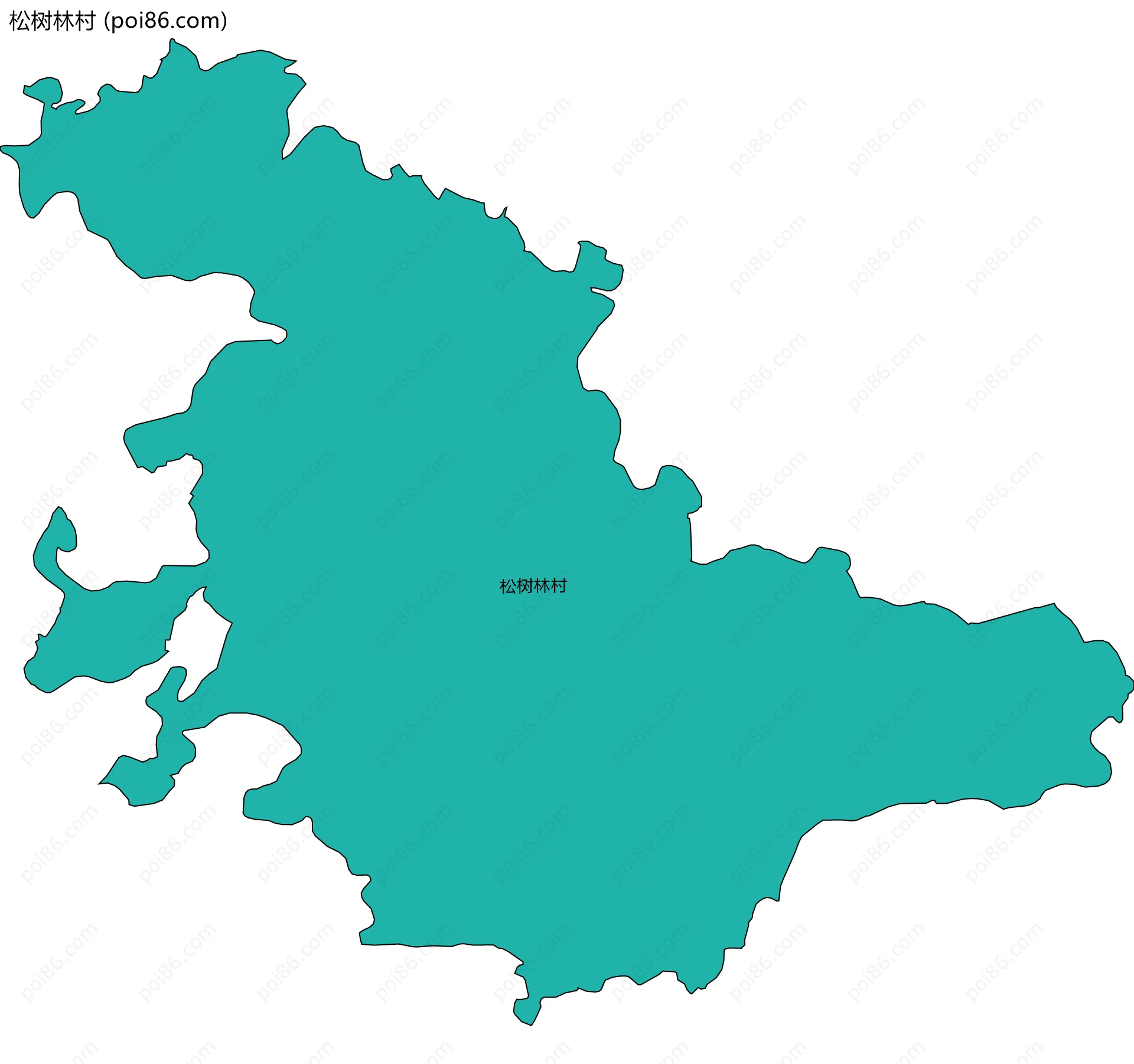 松树林村边界地图