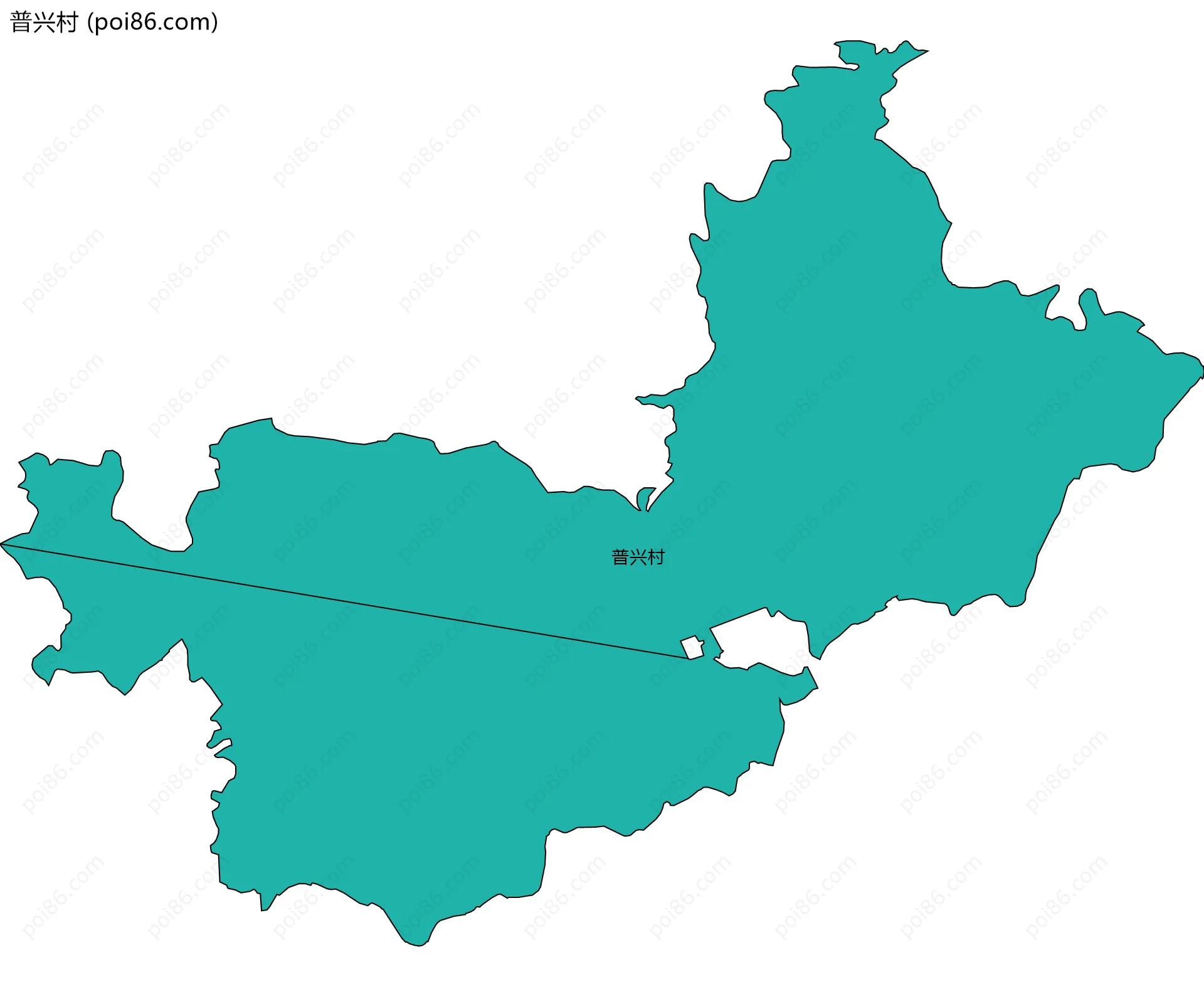 普兴村边界地图