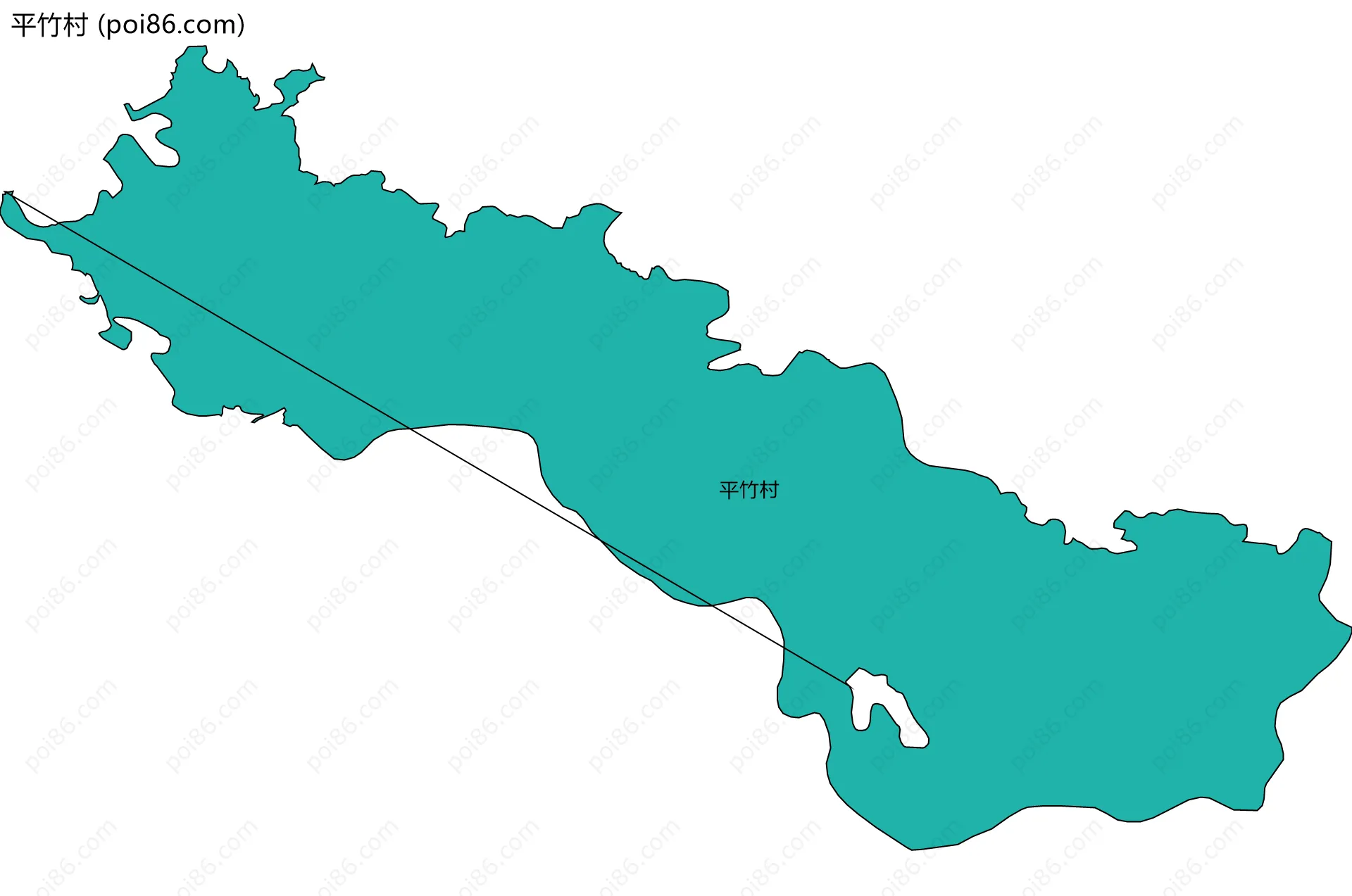 平竹村边界地图