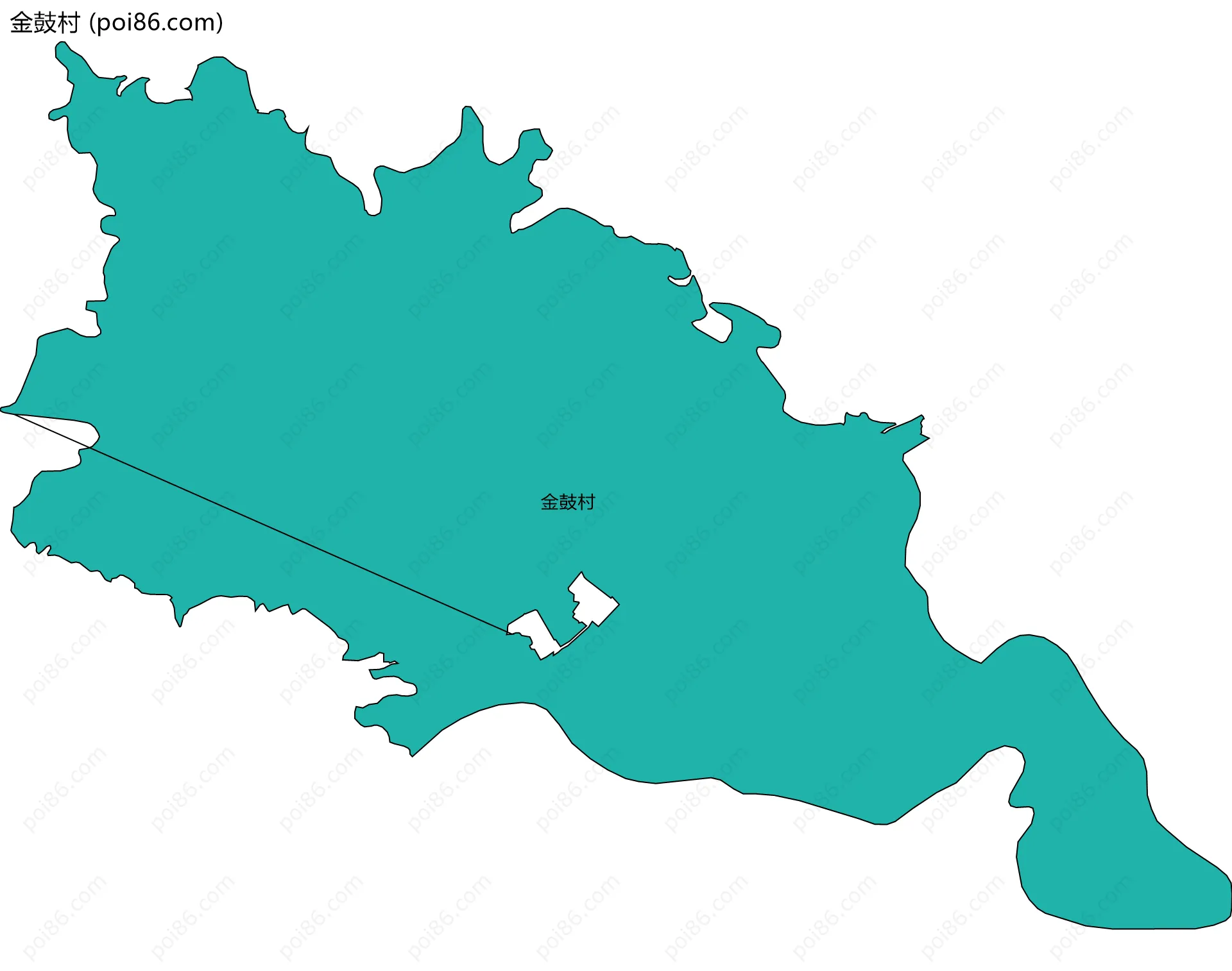金鼓村边界地图