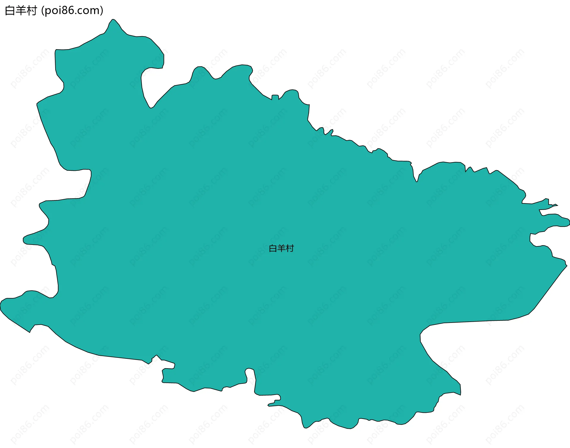 白羊村边界地图