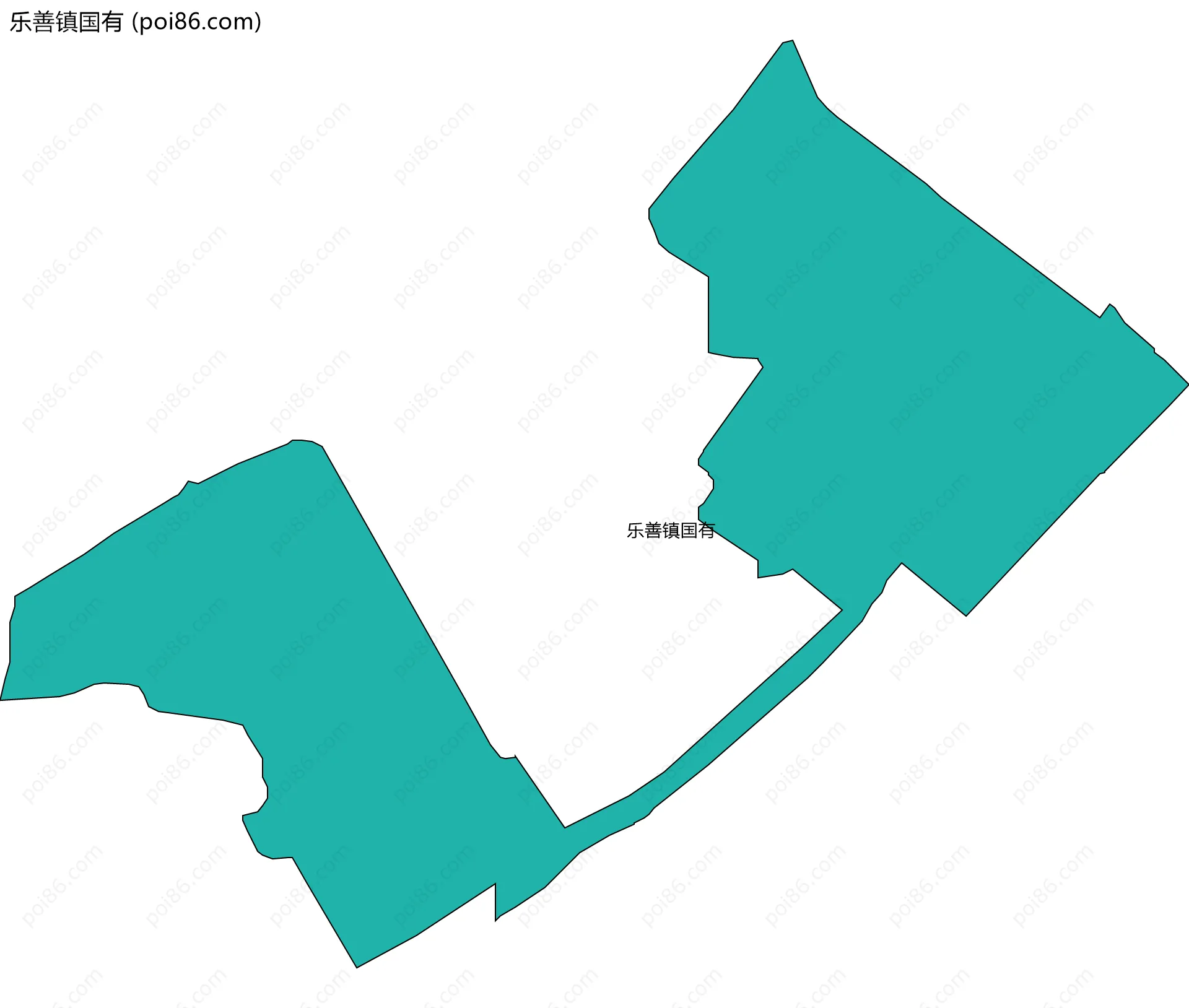 乐善镇国有边界地图