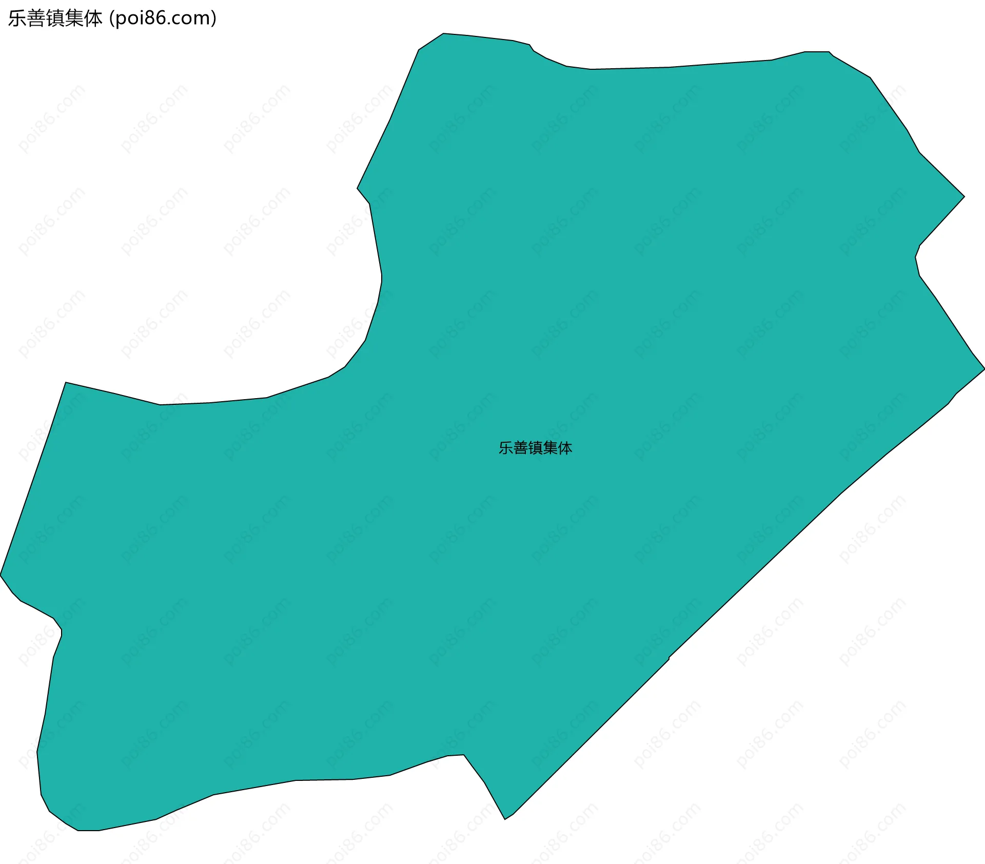 乐善镇集体边界地图