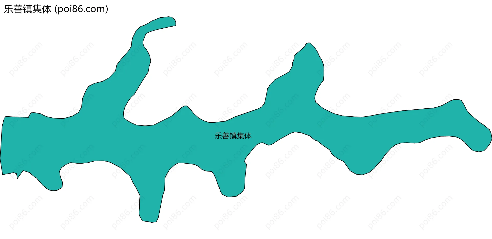 乐善镇集体边界地图