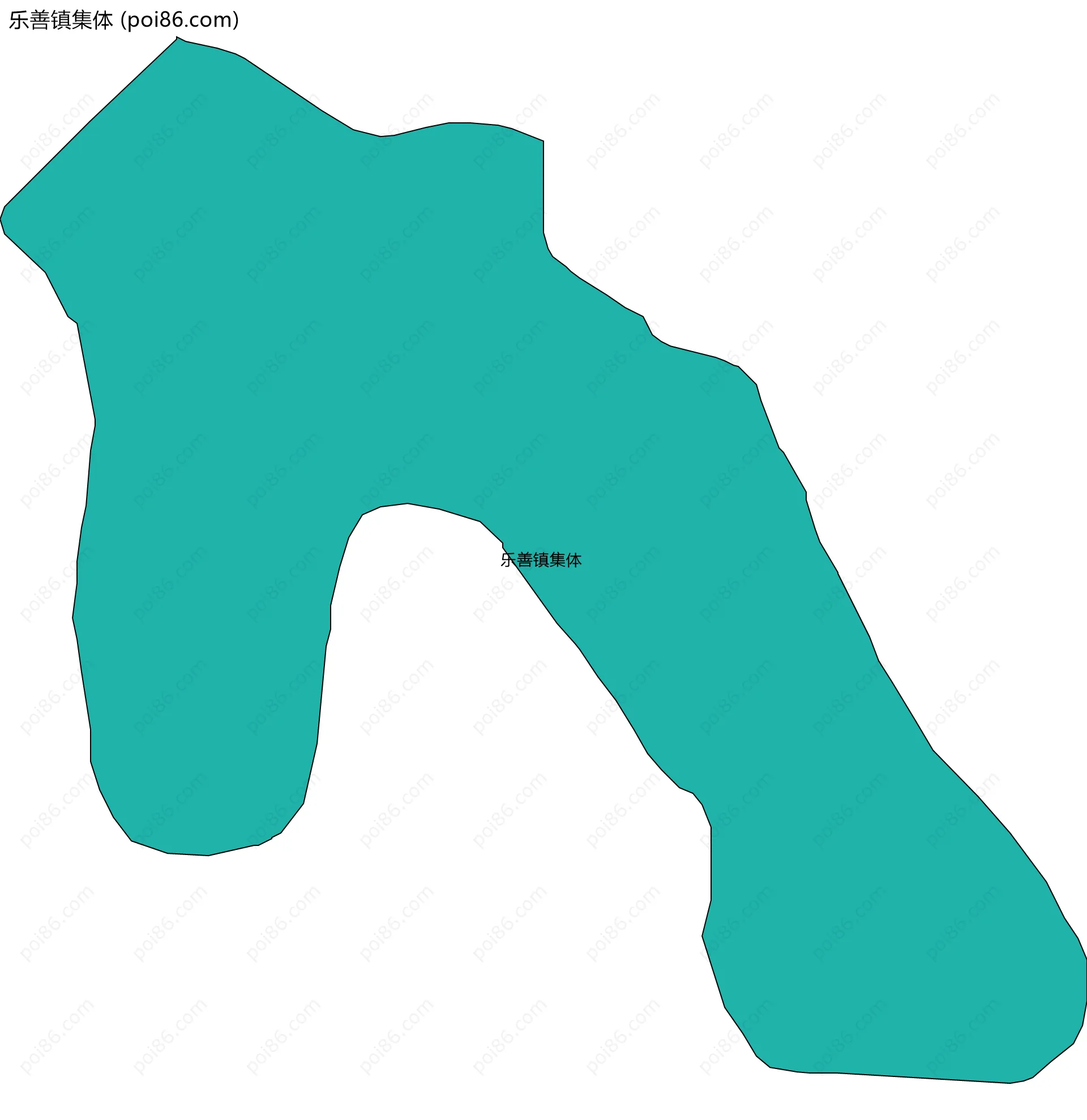 乐善镇集体边界地图