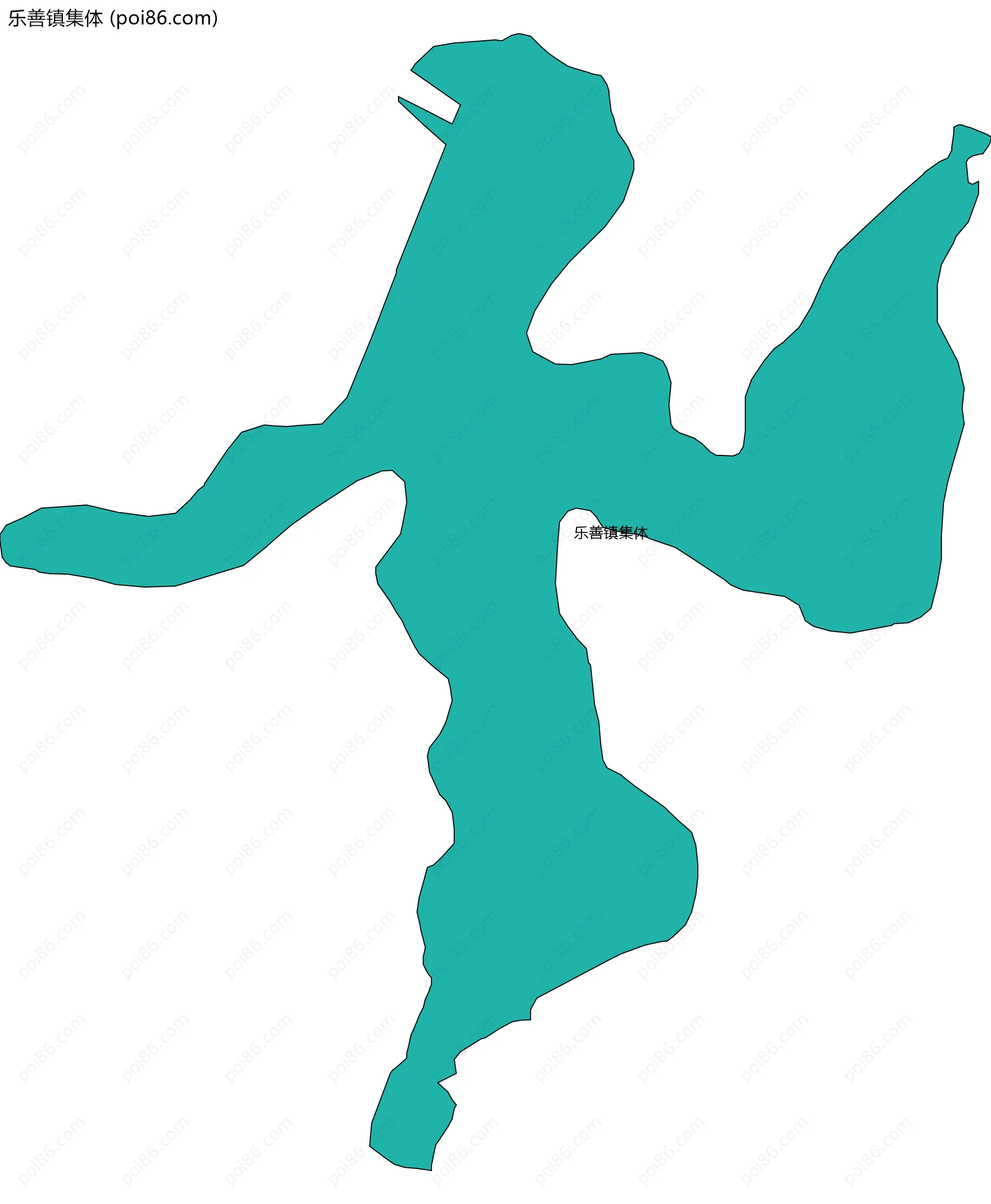 乐善镇集体边界地图