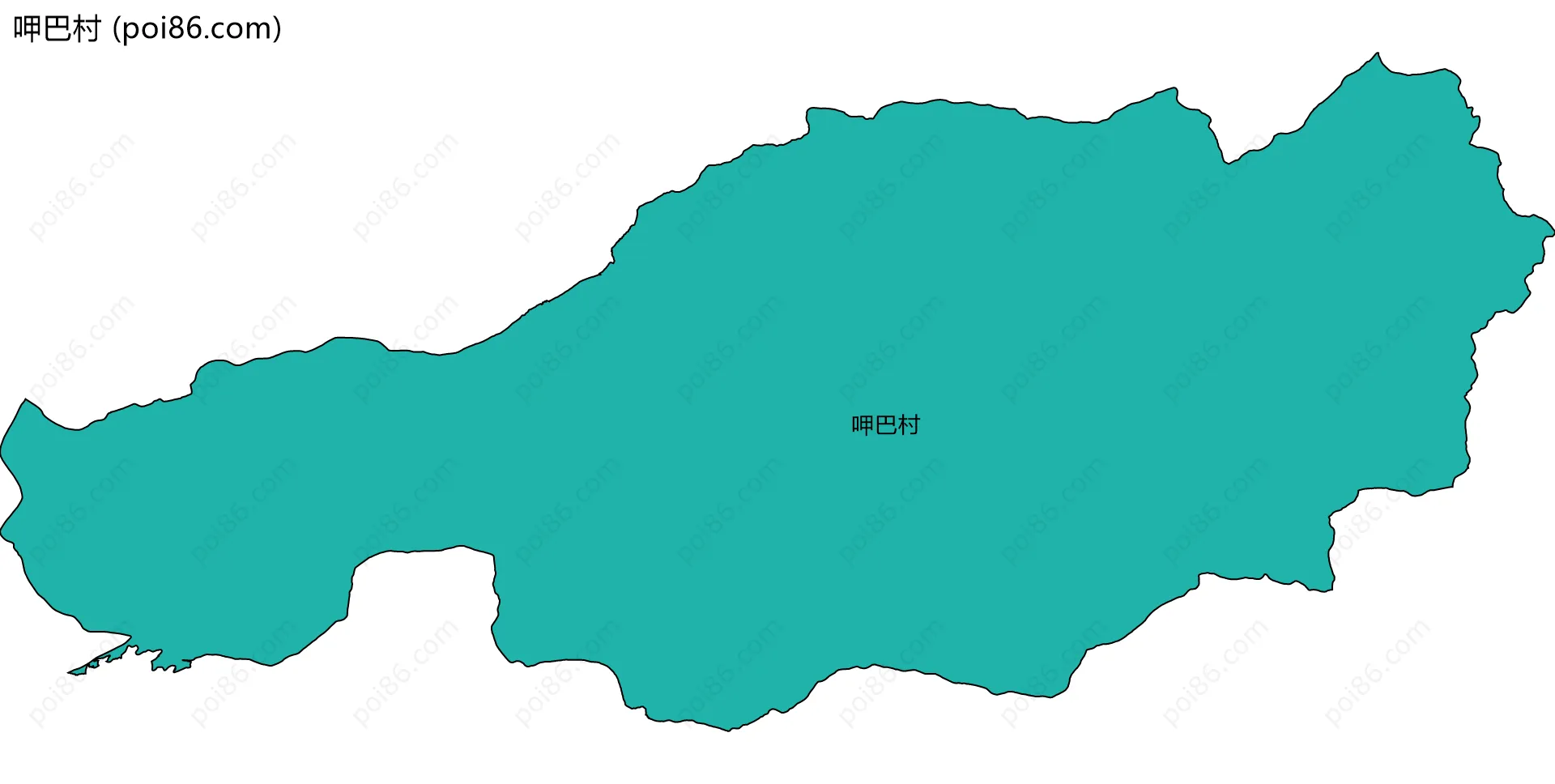 呷巴村边界地图