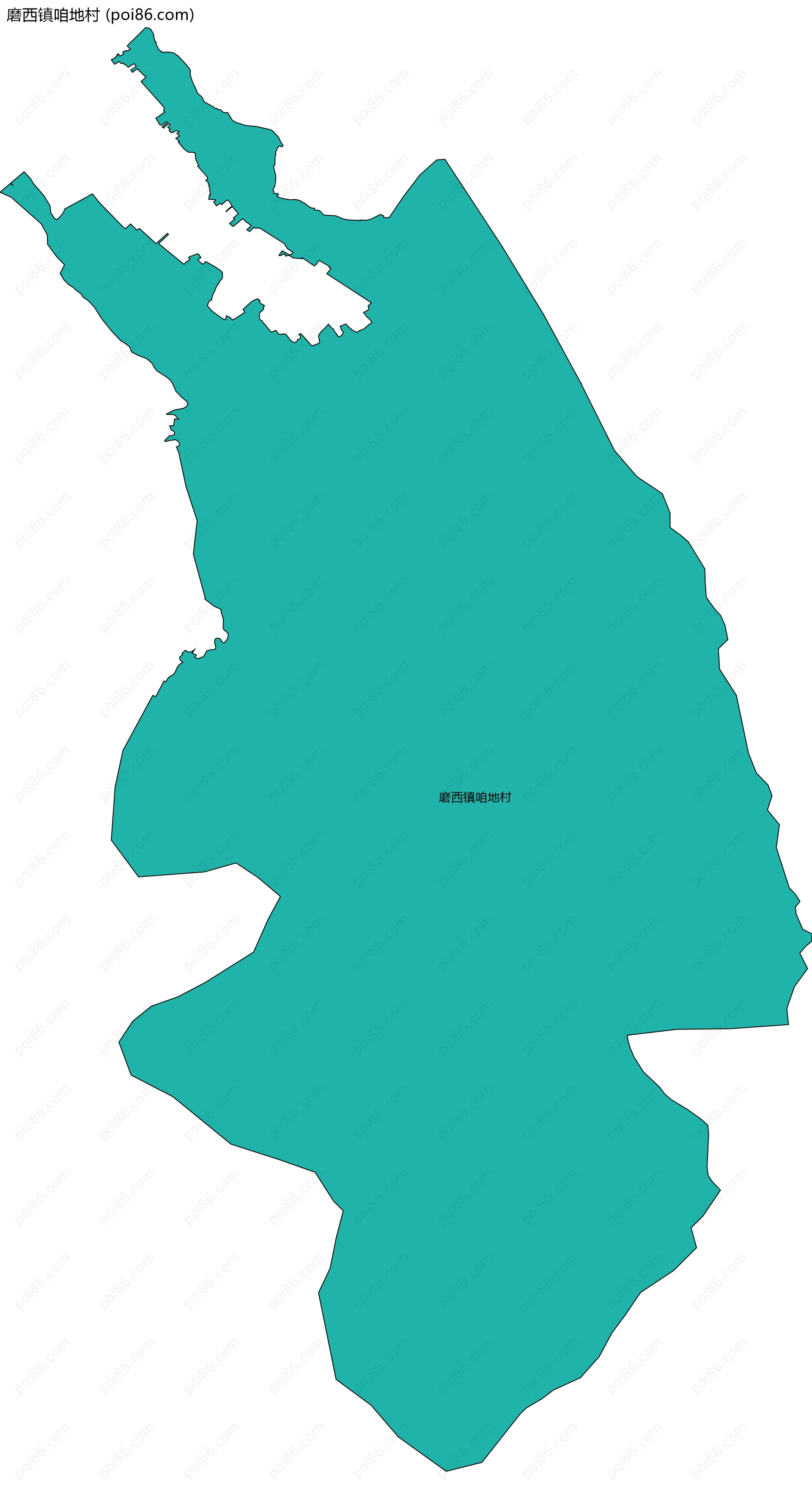 磨西镇咱地村边界地图