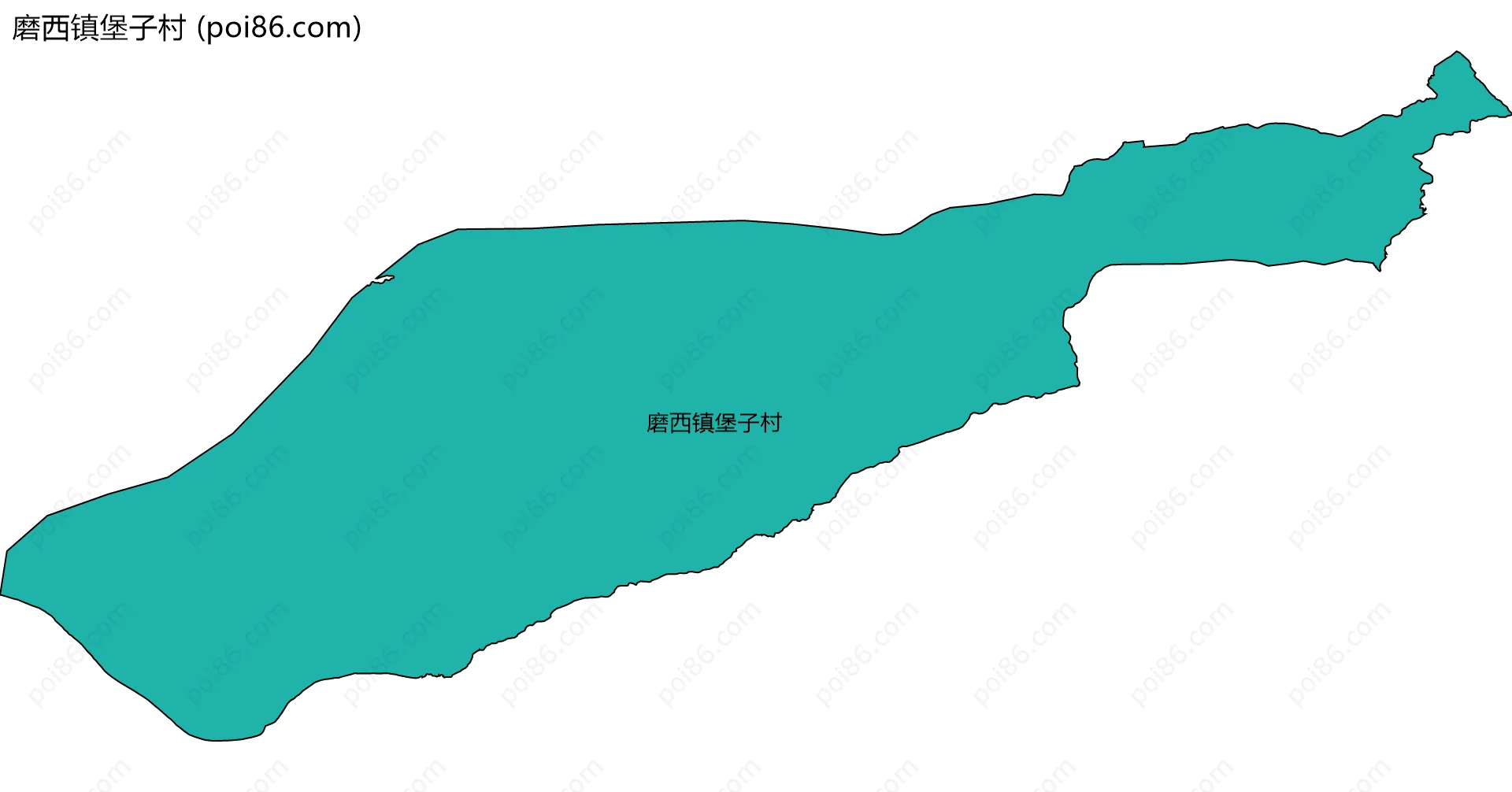 磨西镇堡子村边界地图