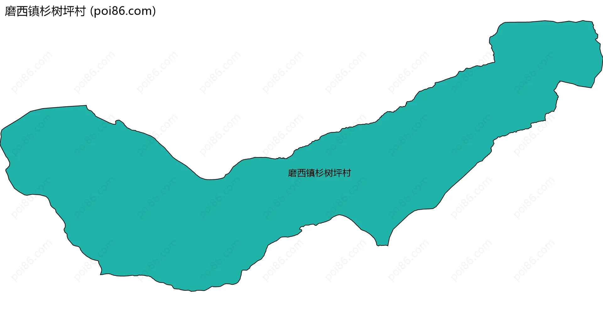 磨西镇杉树坪村边界地图