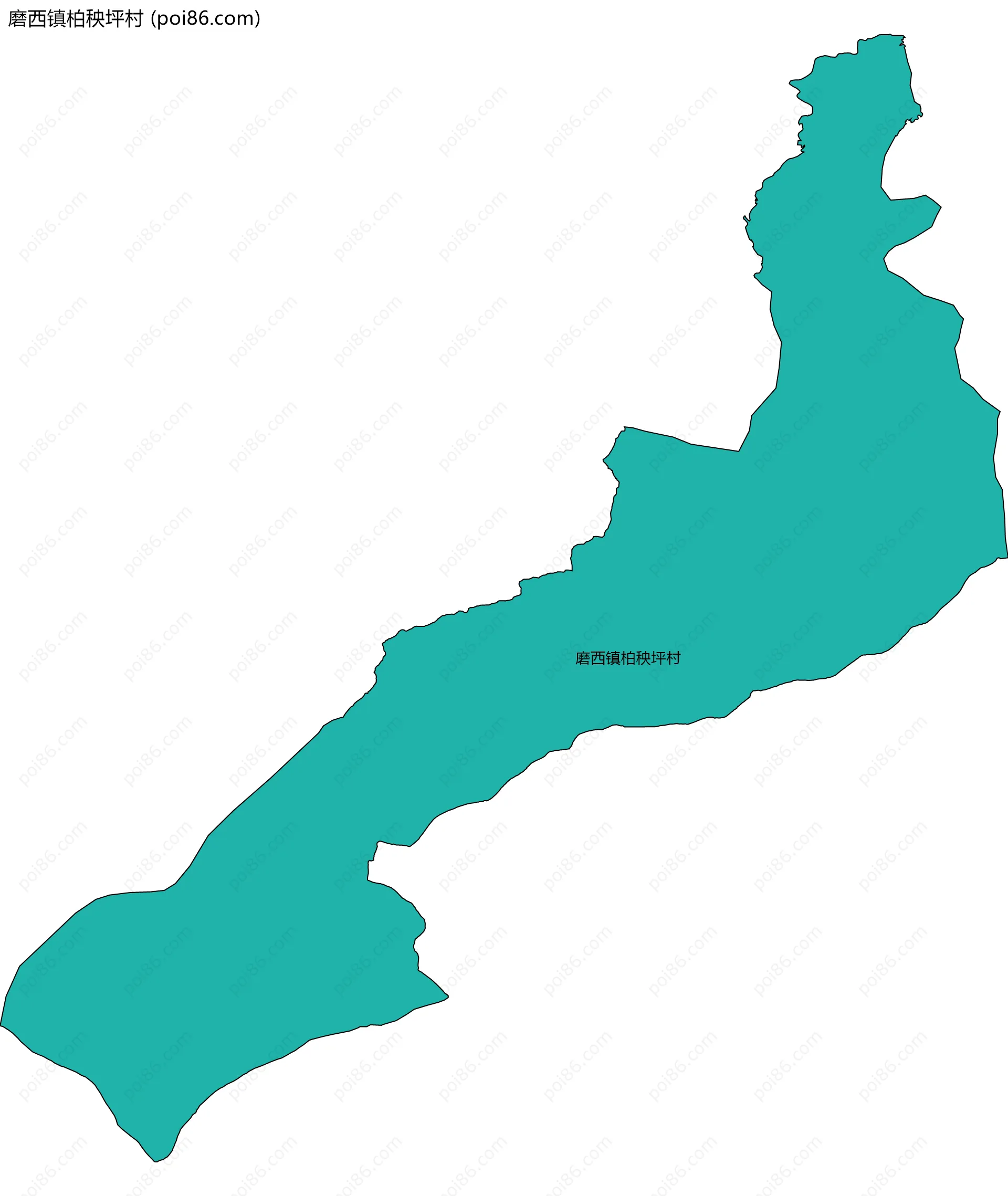 磨西镇柏秧坪村边界地图