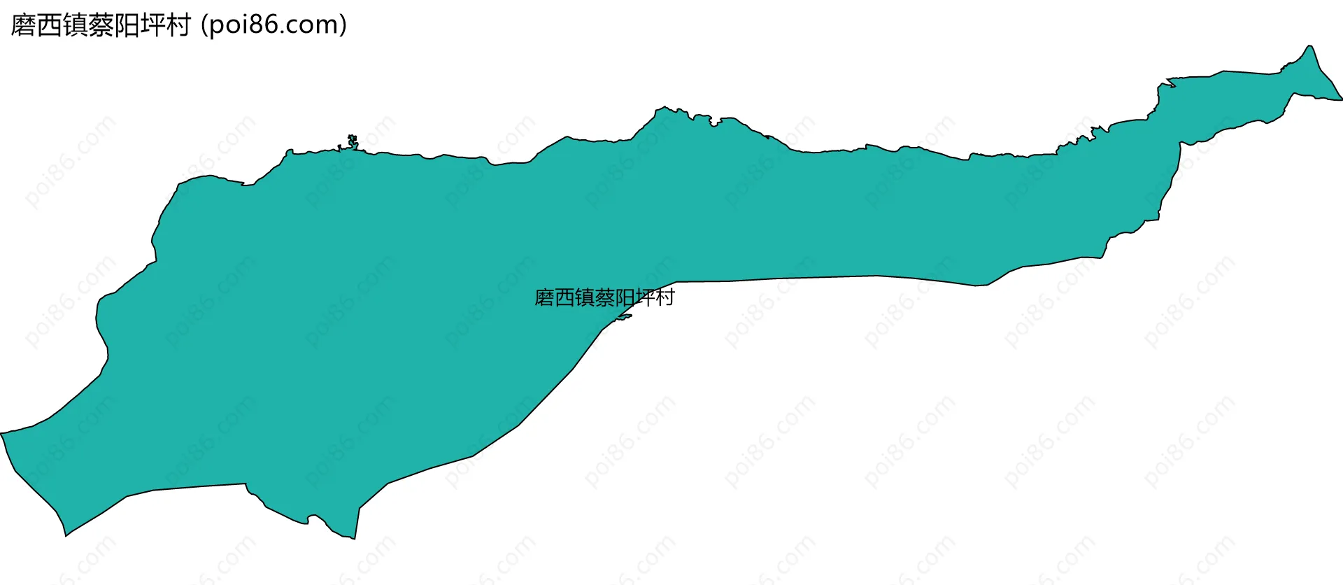 磨西镇蔡阳坪村边界地图