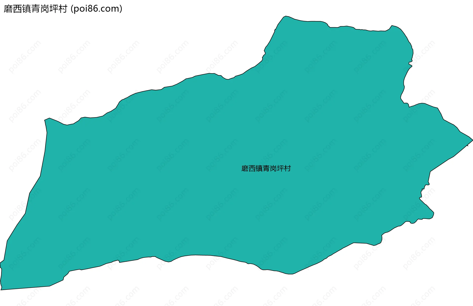磨西镇青岗坪村边界地图