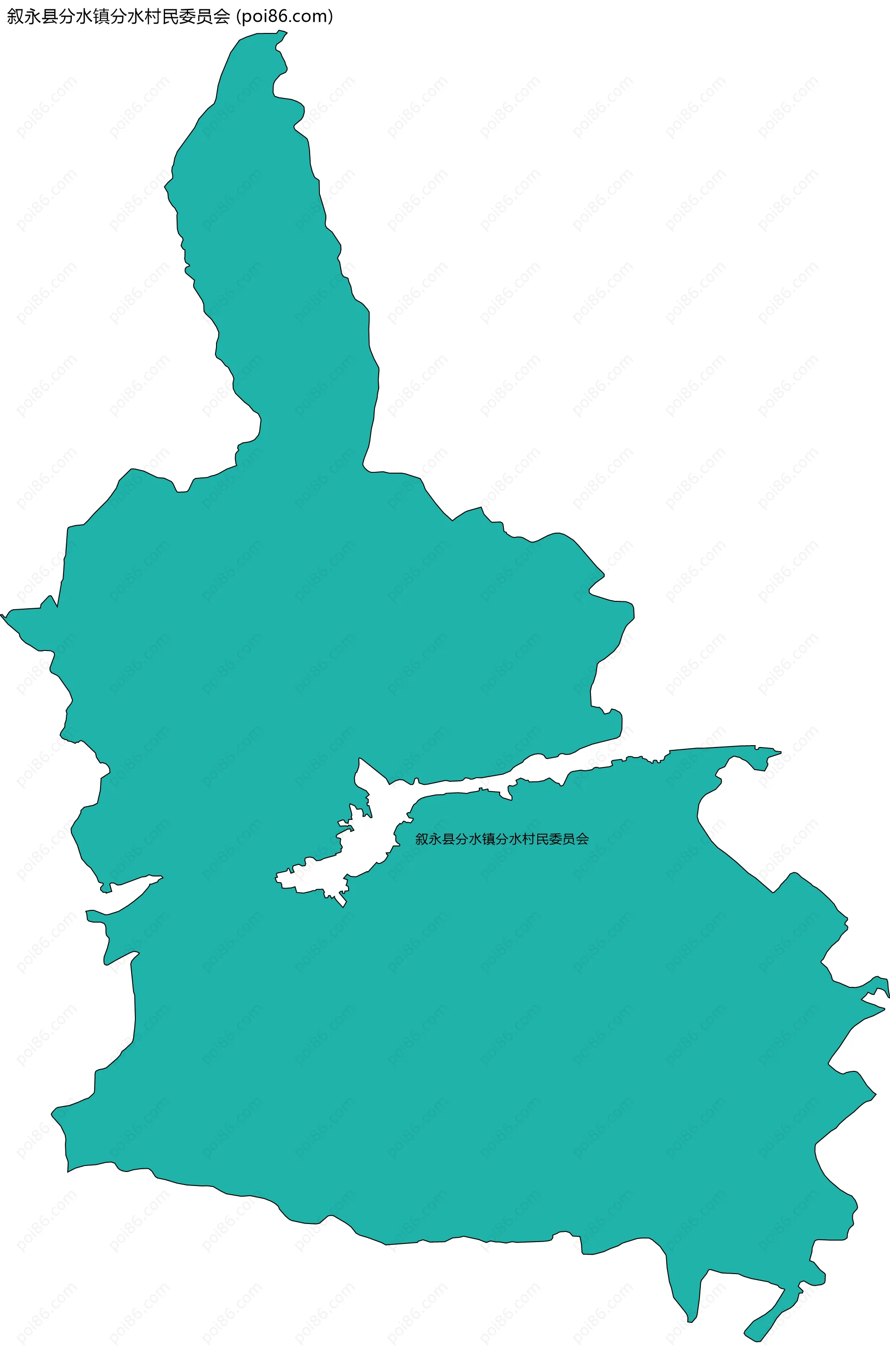 叙永县分水镇分水村民委员会边界地图